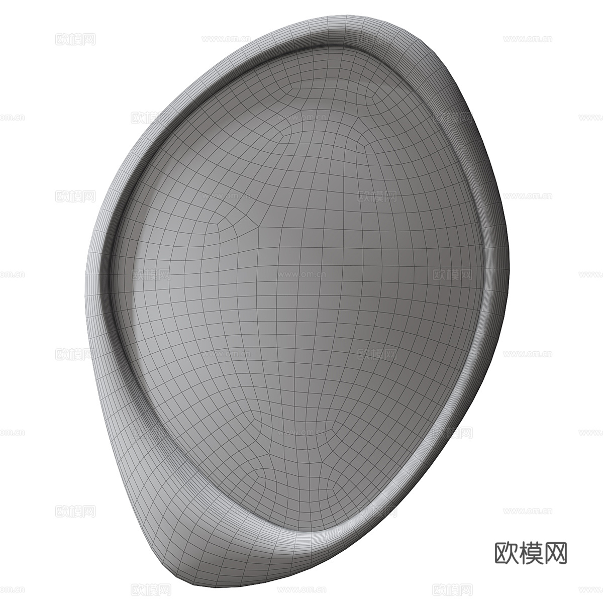 新中式侘寂装饰木框镜子3d模型