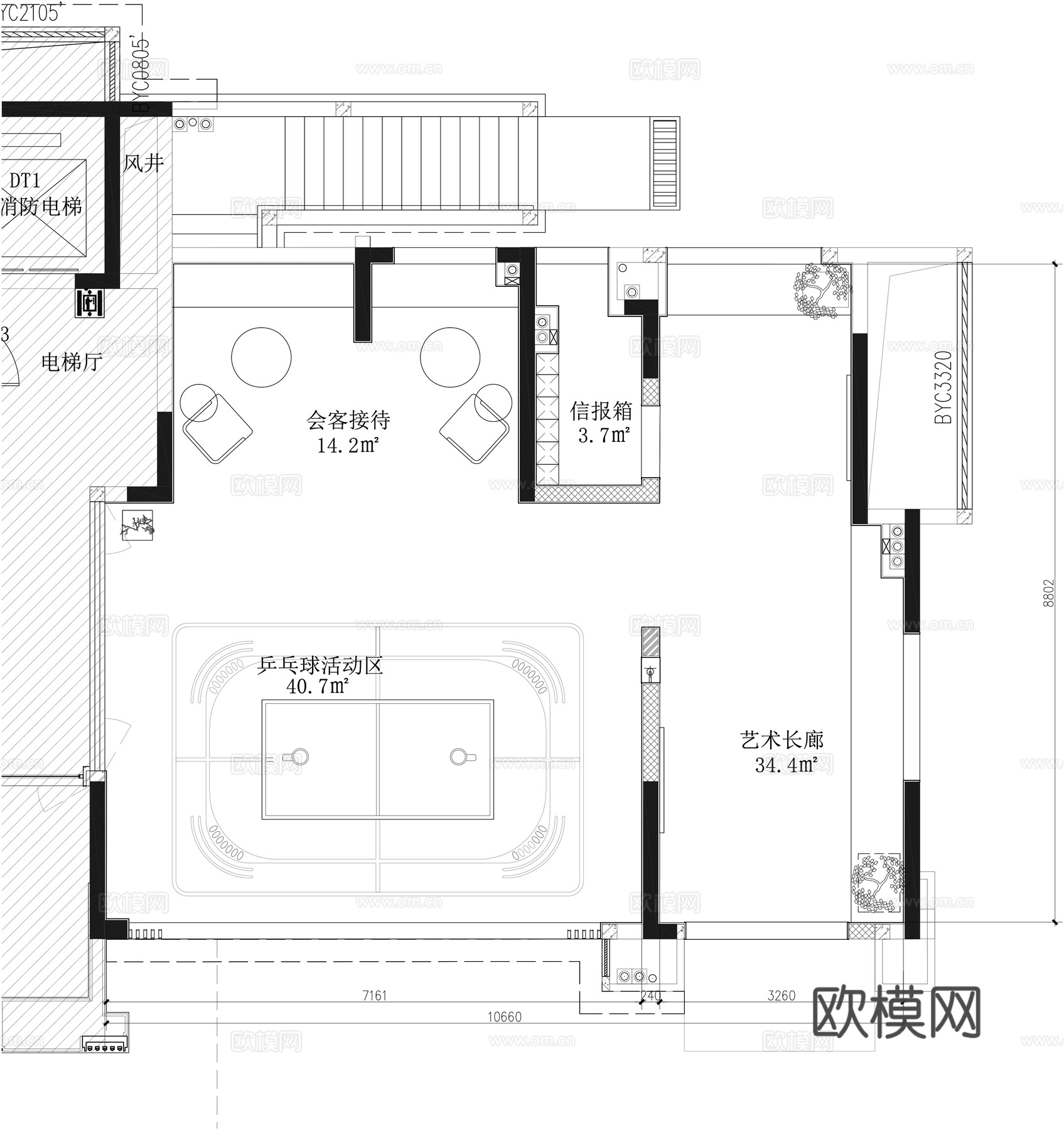 乒乓球活动区cad施工图