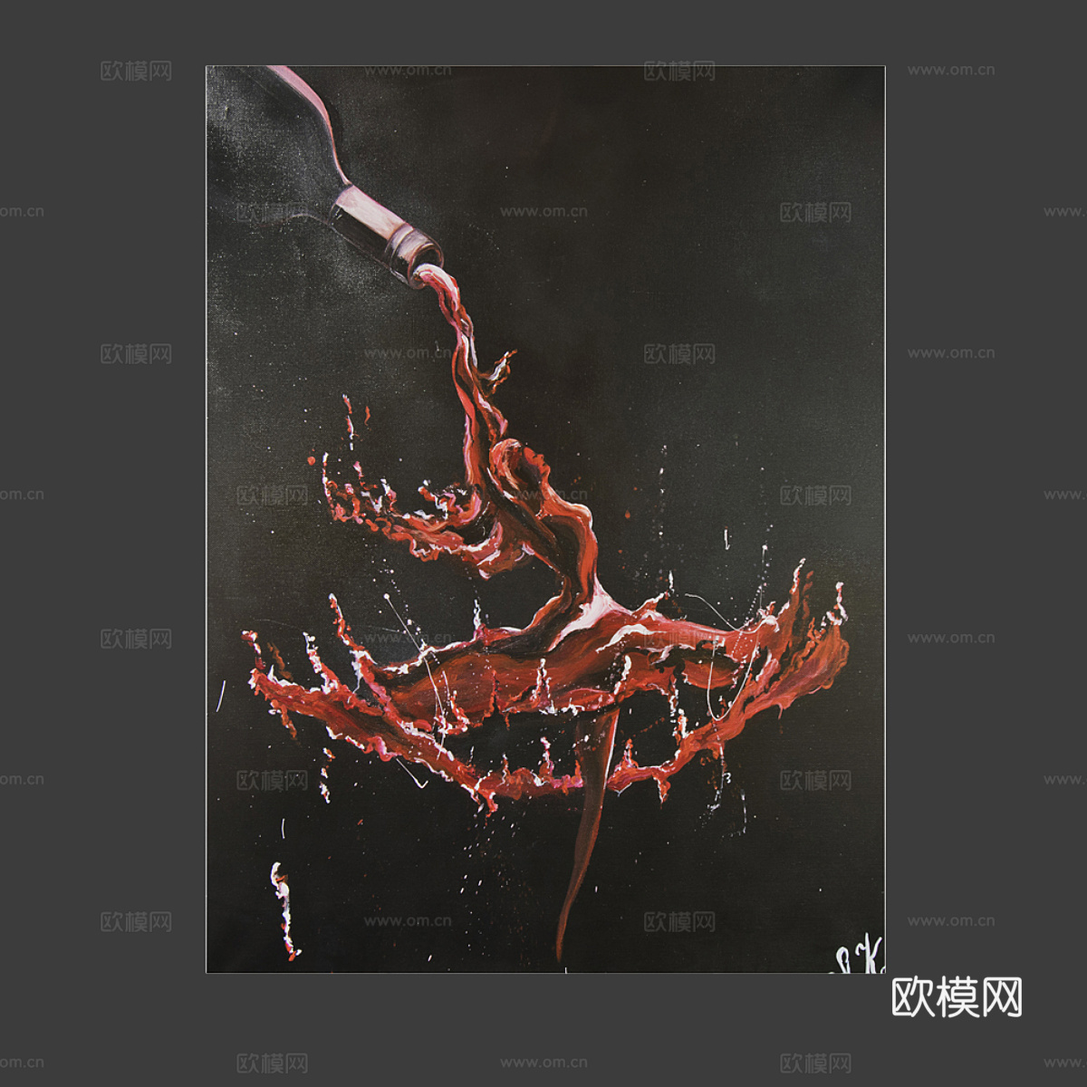 作者的画作 画布3d模型