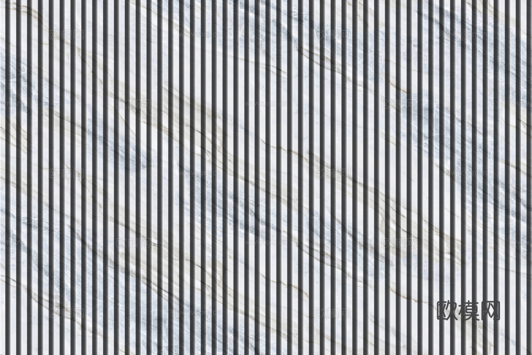 岩板石纹拉槽格栅长城板下载（渲染图2）