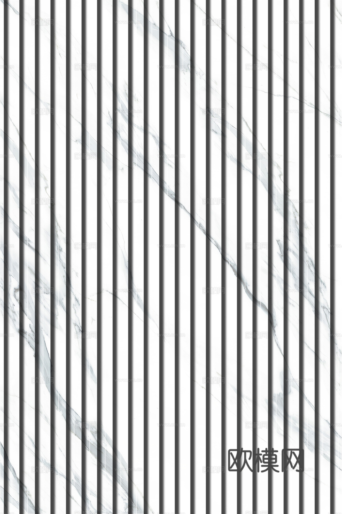 岩板石纹拉槽格栅长城板下载（渲染图1）