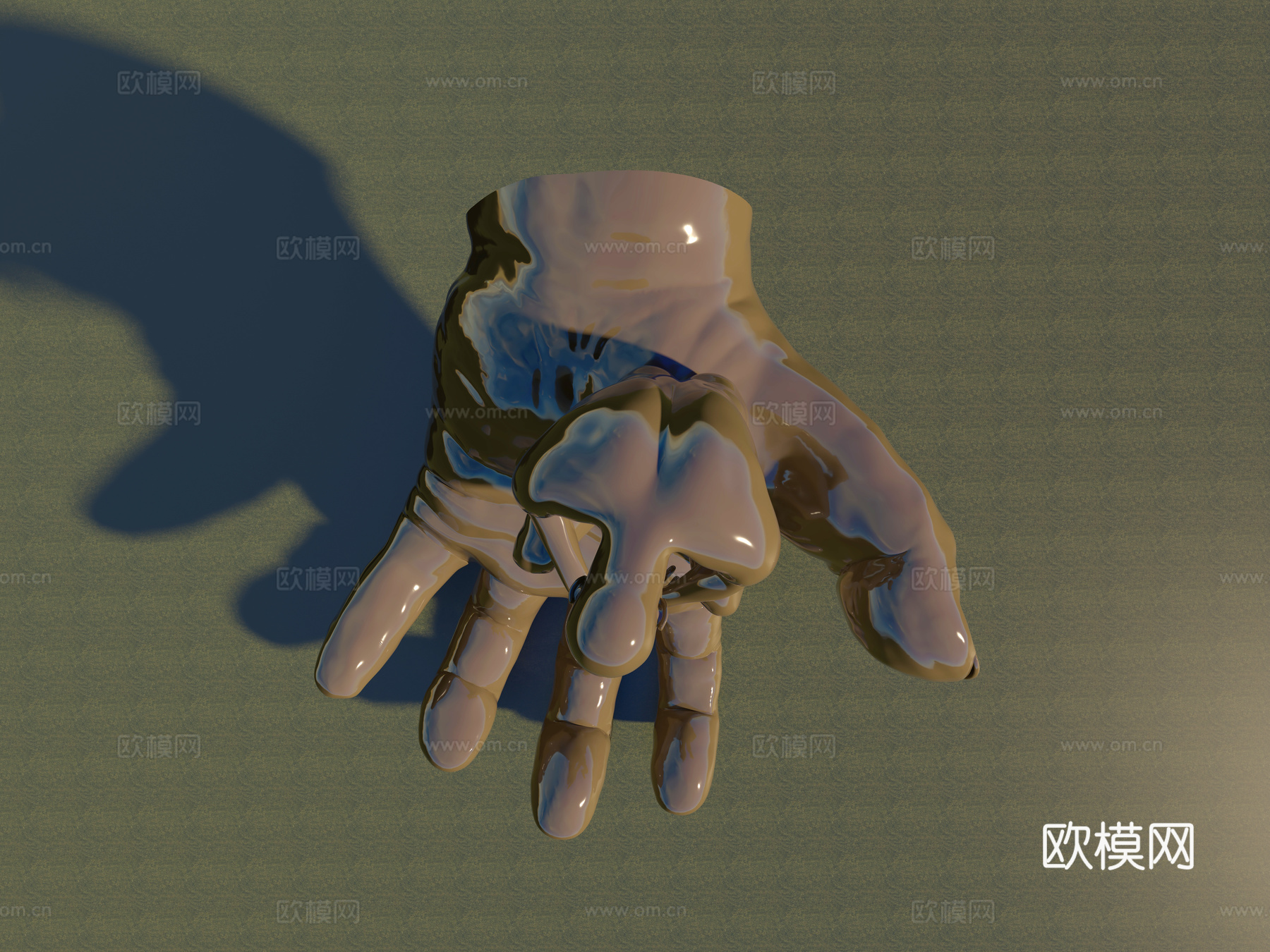 人物手掌雕塑3d模型