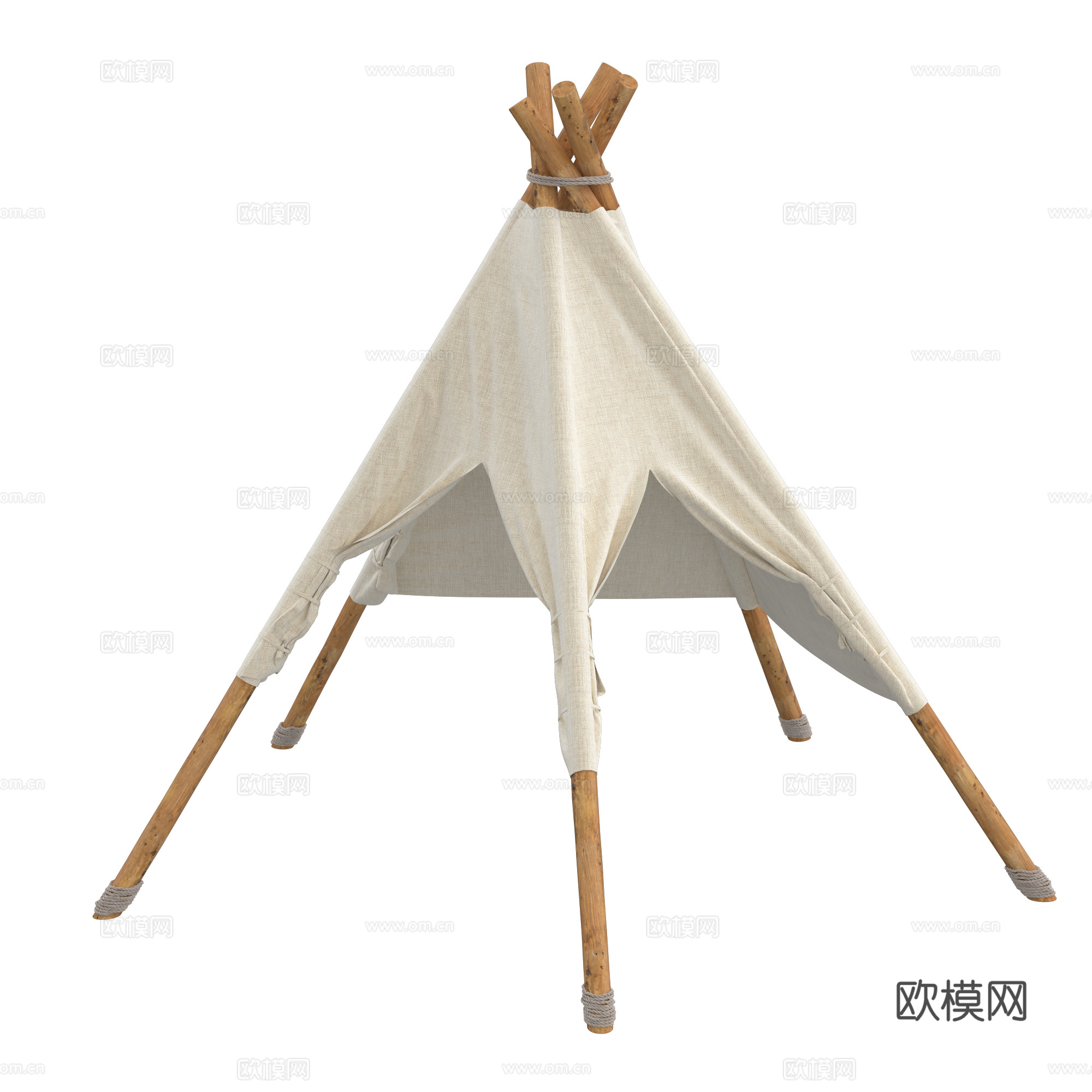 新中式侘寂户外遮阳篷 帐篷3d模型