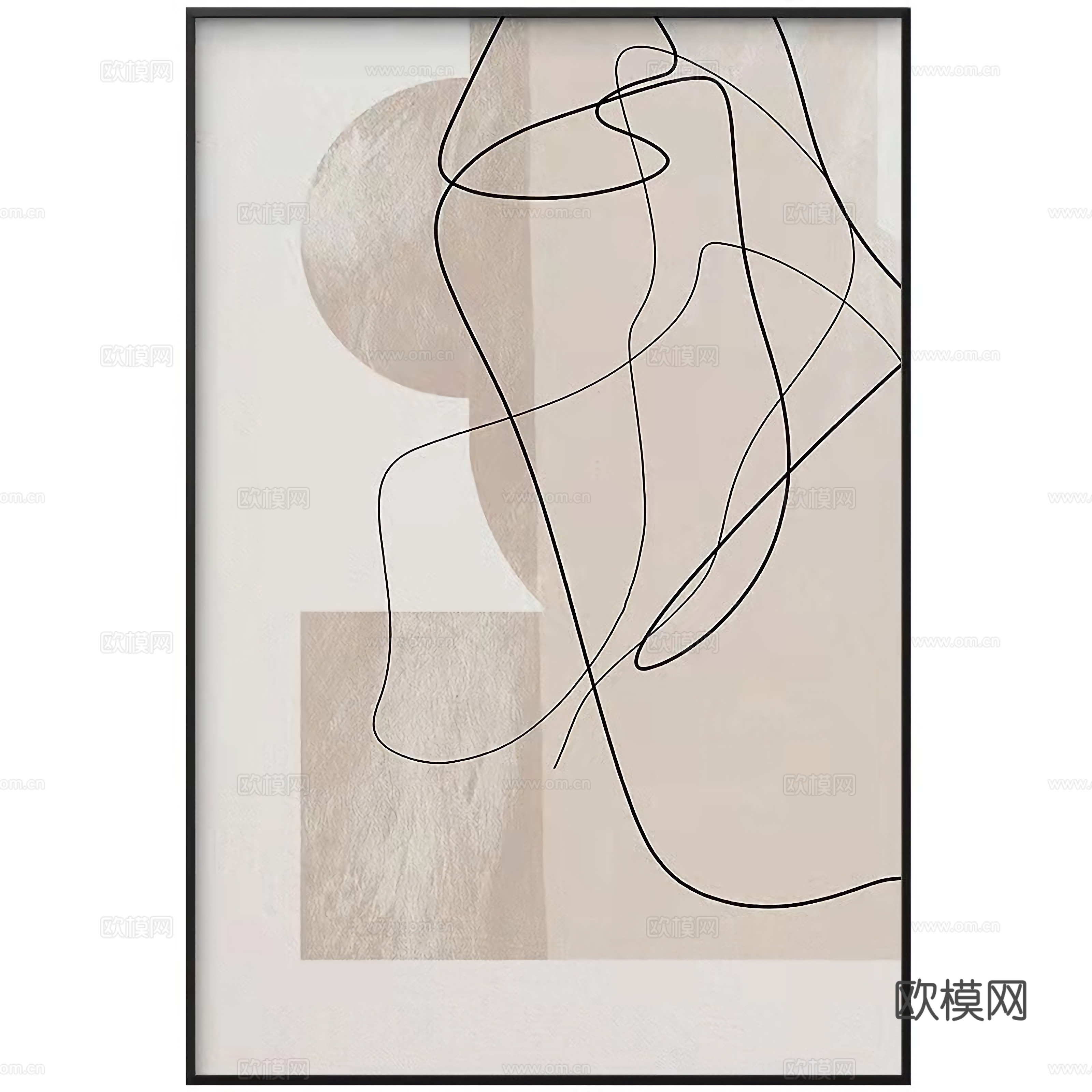 北欧抽象装饰画贴图