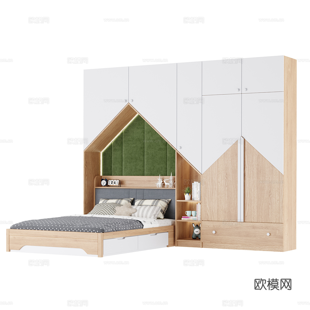 现代北欧儿童床3d模型