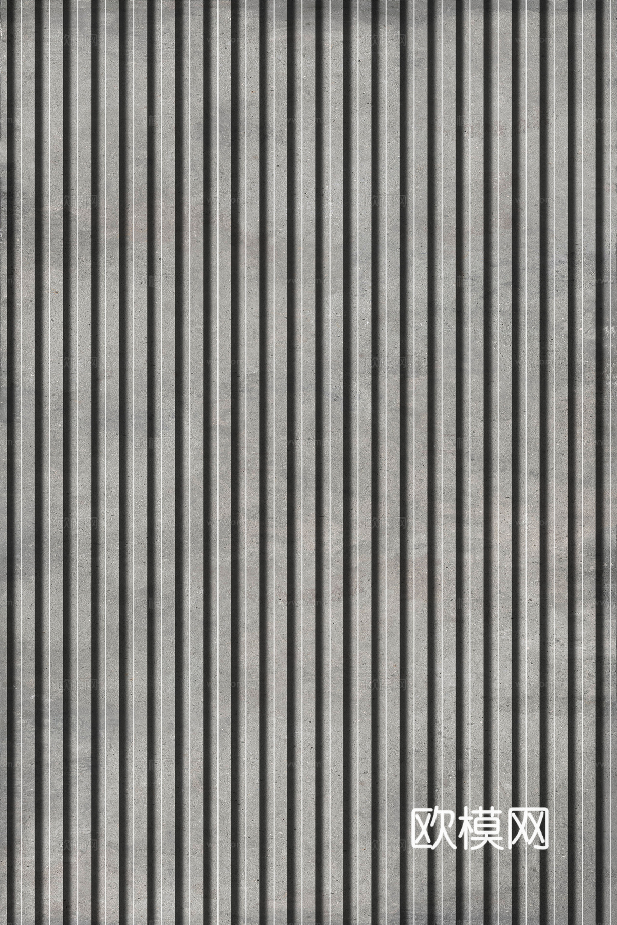 岩板石纹拉槽格栅长城板下载（渲染图6）