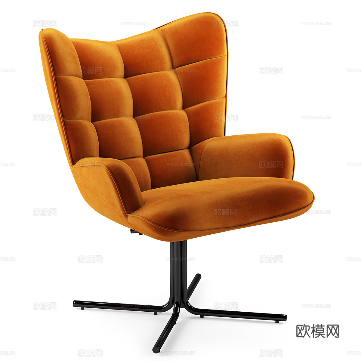 现代布艺办公椅3d模型