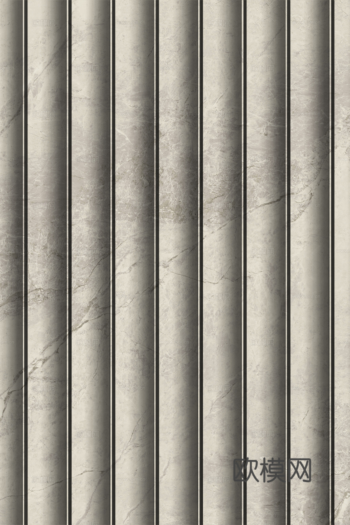 岩板大理石纹波浪艺术背景墙下载（渲染图3）