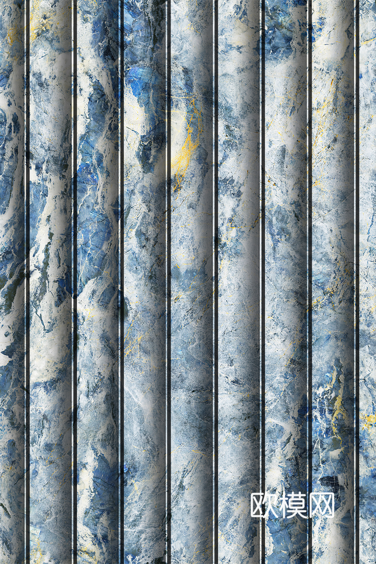 岩板大理石纹波浪艺术背景墙下载（渲染图8）