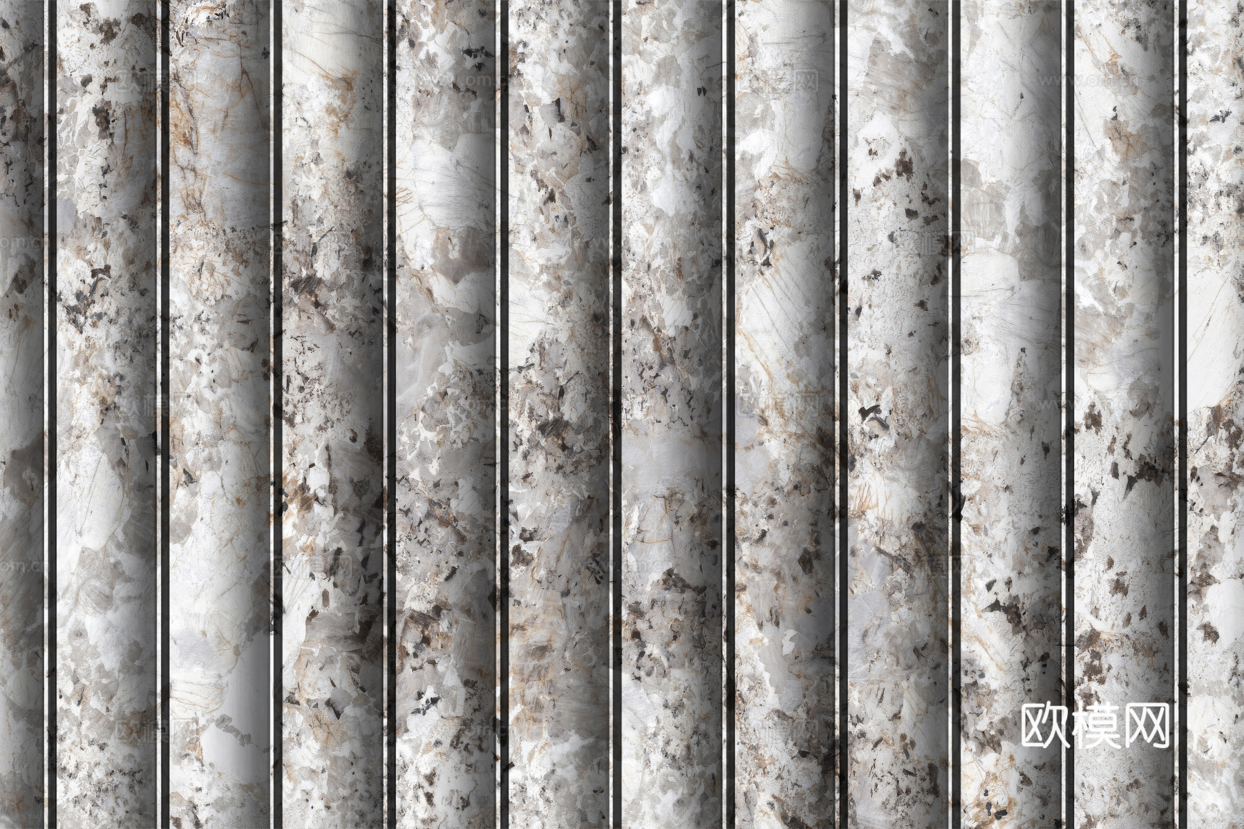 岩板大理石纹波浪艺术背景墙下载（渲染图7）
