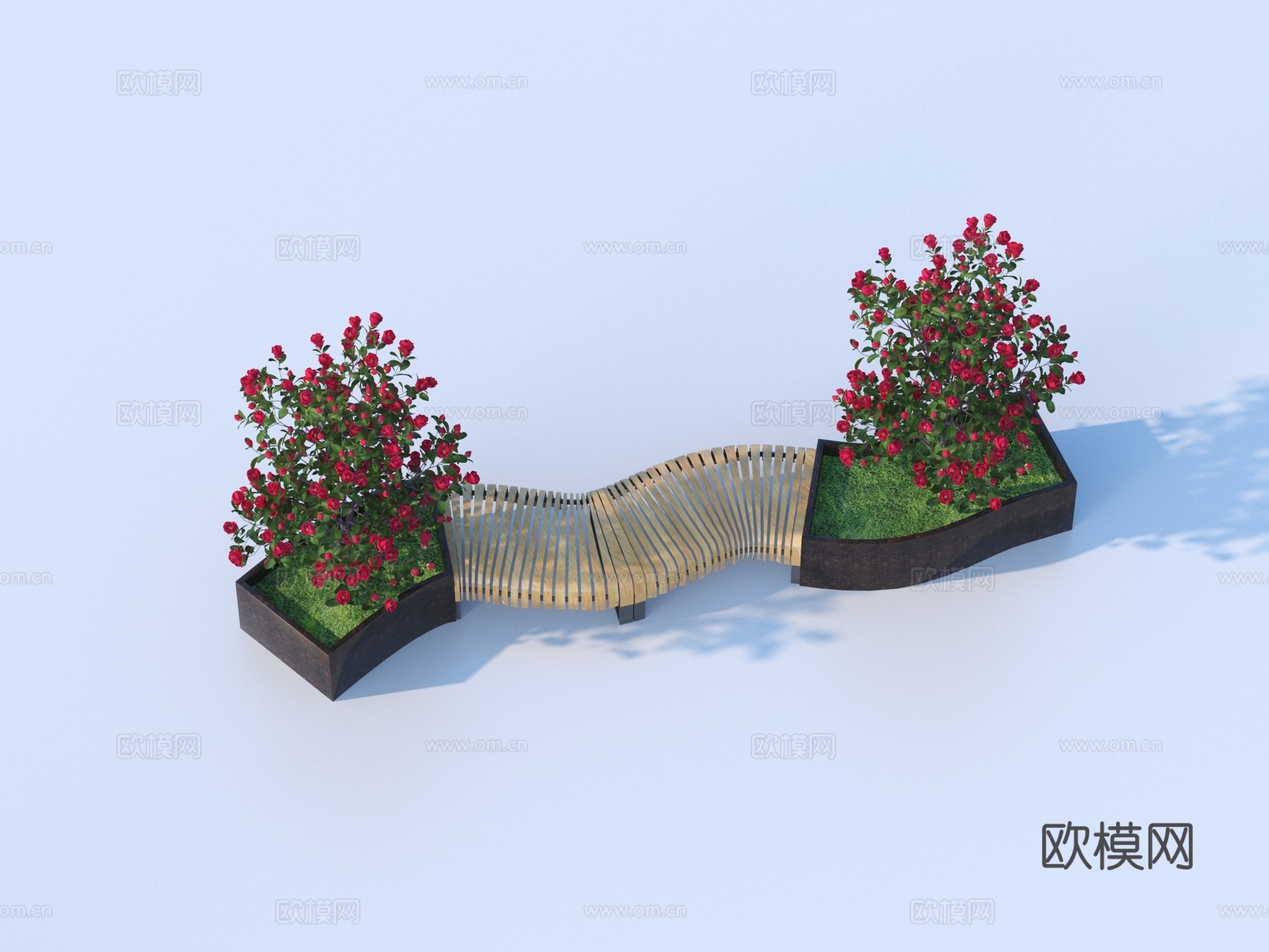 树池 坐凳 树池花坛3d模型