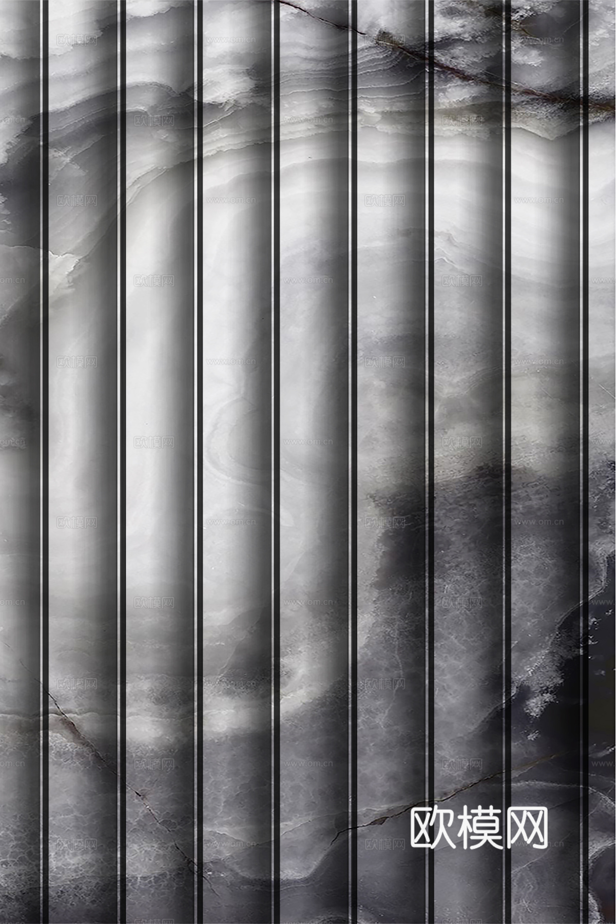 岩板大理石纹波浪艺术背景墙下载（渲染图6）