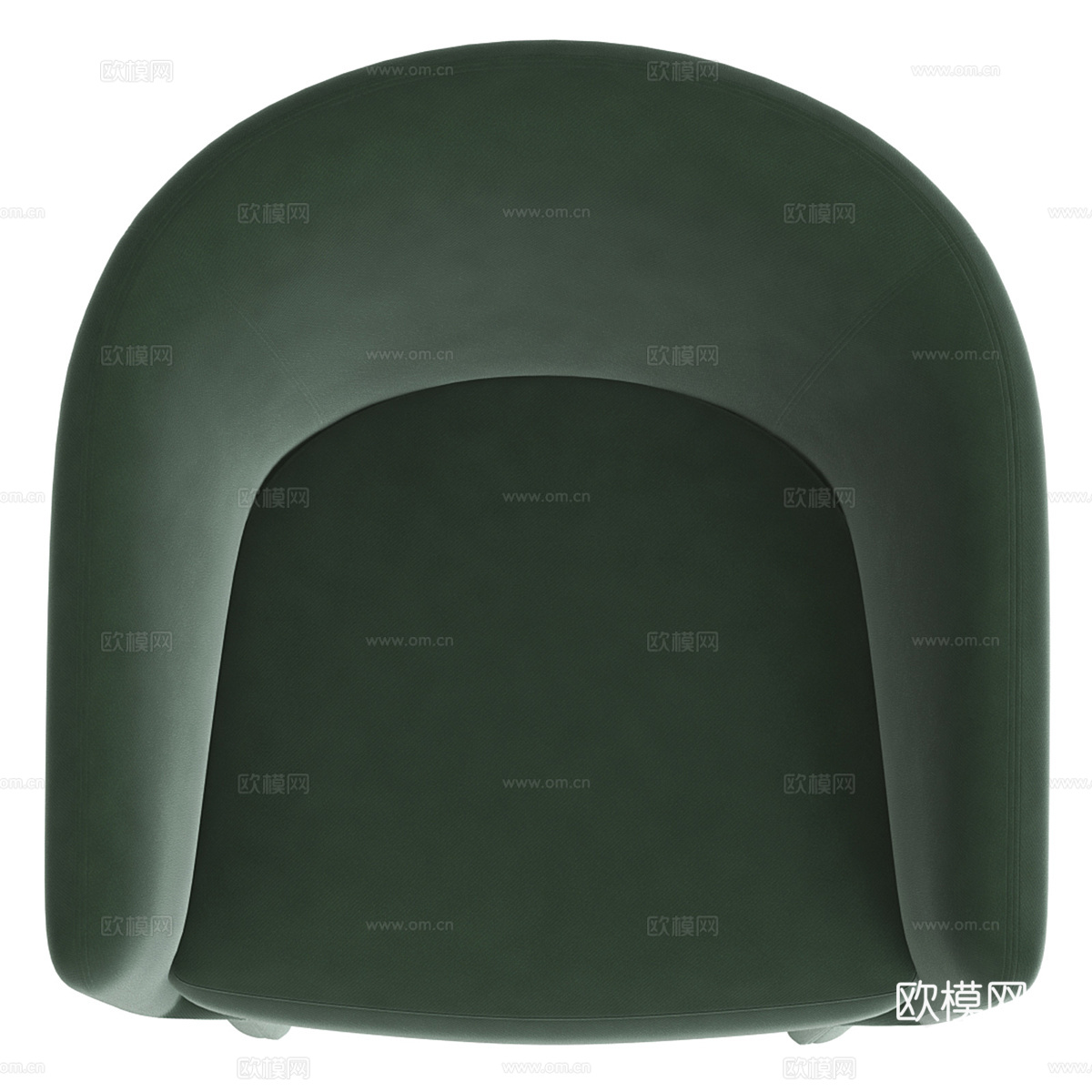 现代意式布艺扶手椅3d模型