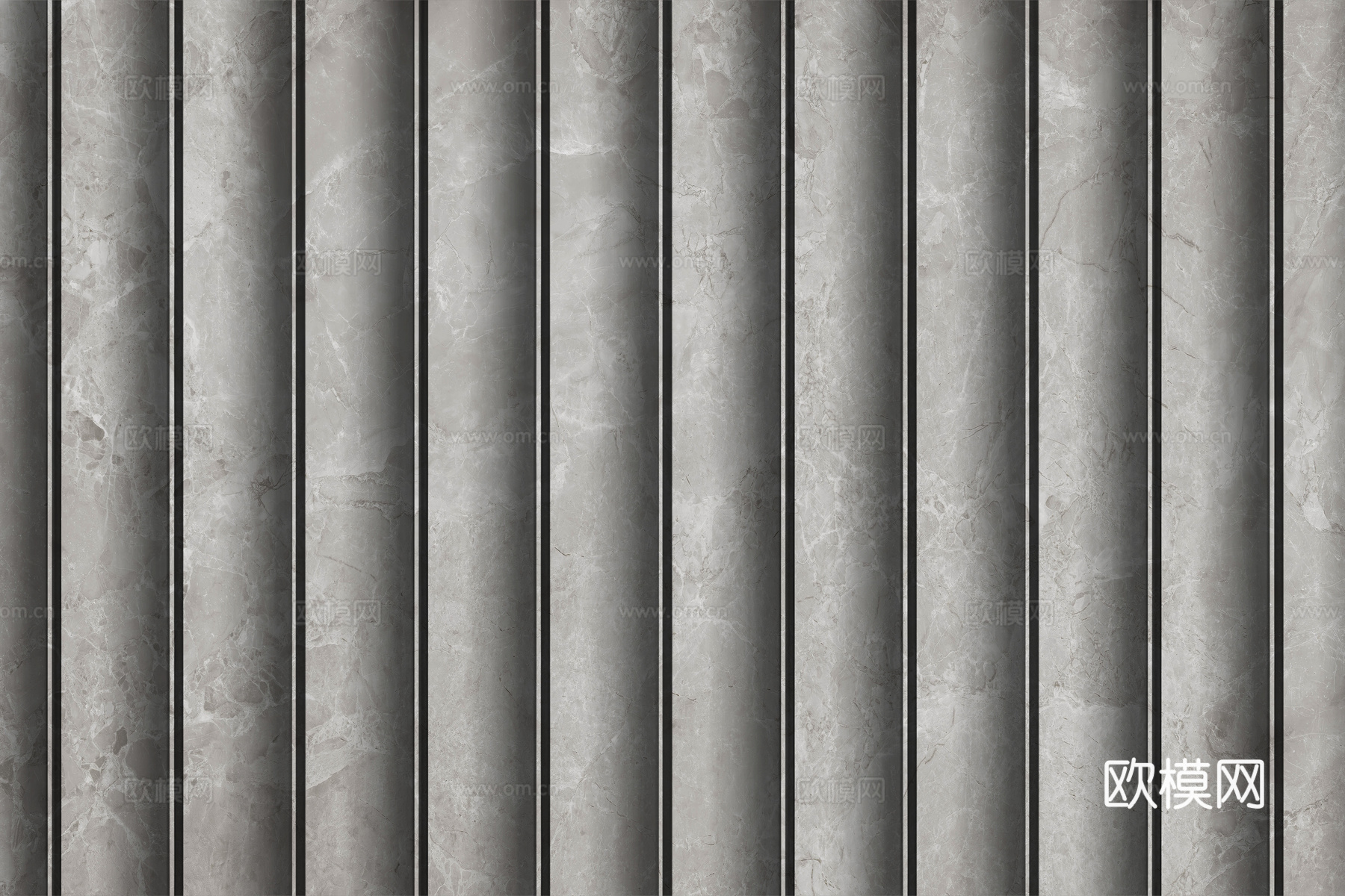 岩板大理石纹波浪艺术背景墙下载（渲染图3）