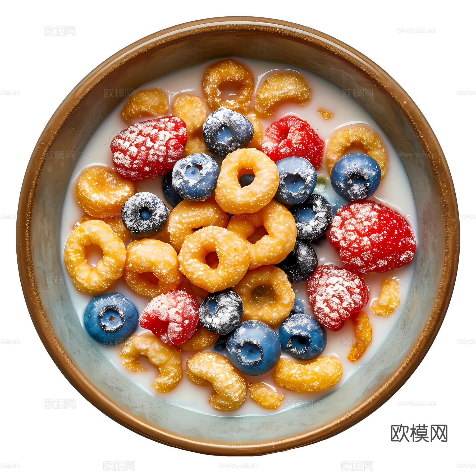 免抠谷物牛奶早餐  西式早餐 燕麦牛奶 水果燕麦奶昔