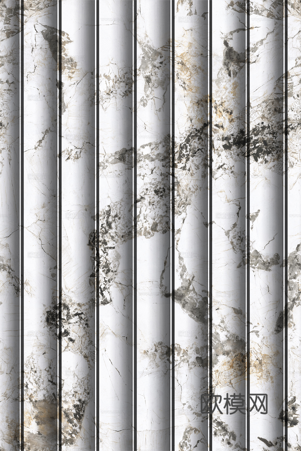 岩板大理石纹波浪艺术背景墙下载（渲染图8）