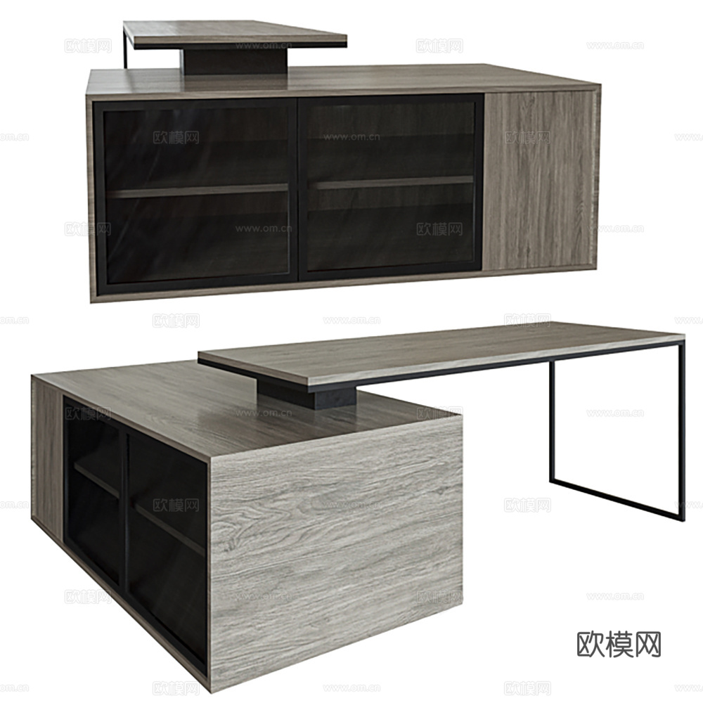 书桌 办公桌 成品桌3d模型