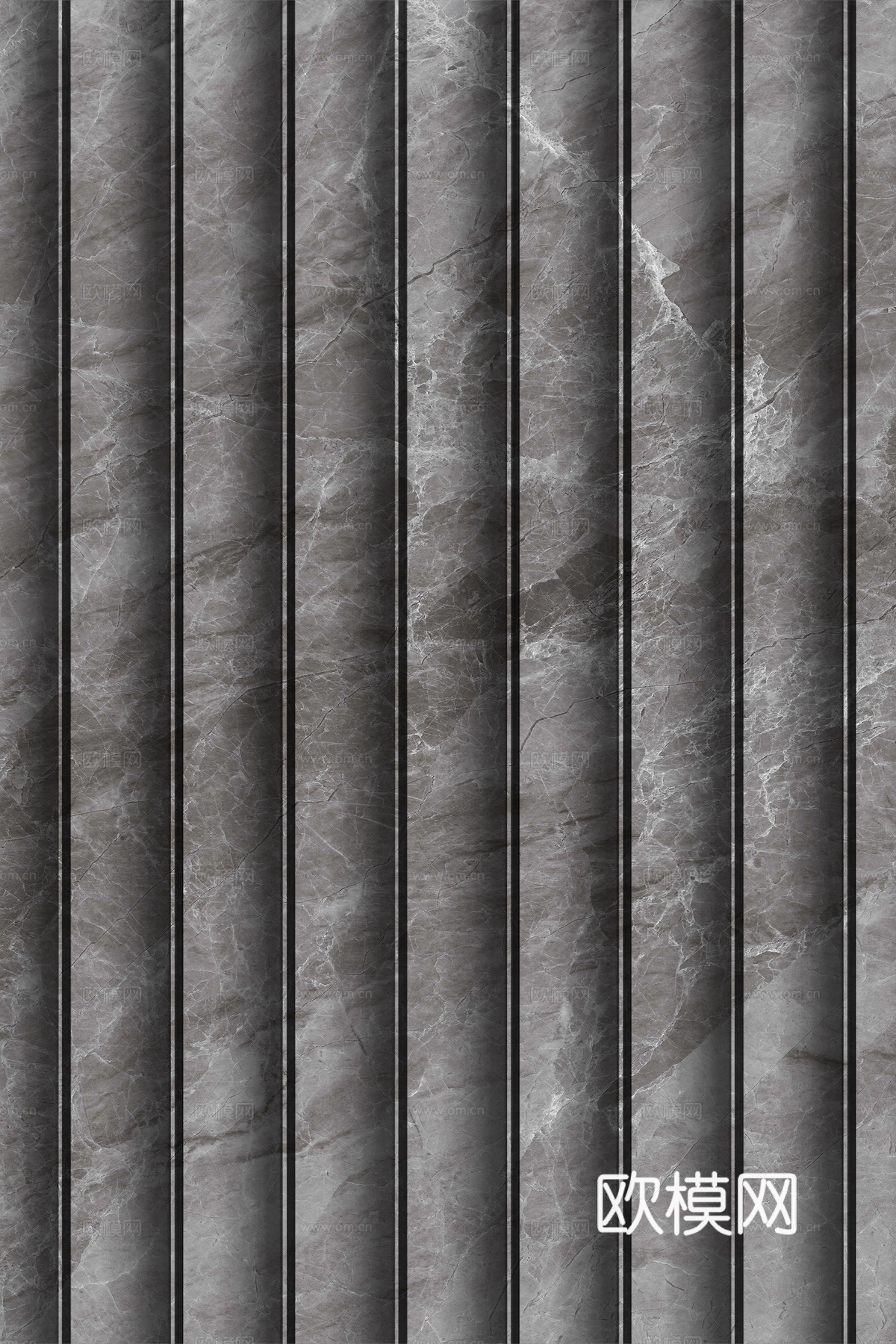 岩板大理石纹波浪艺术背景墙下载（渲染图1）