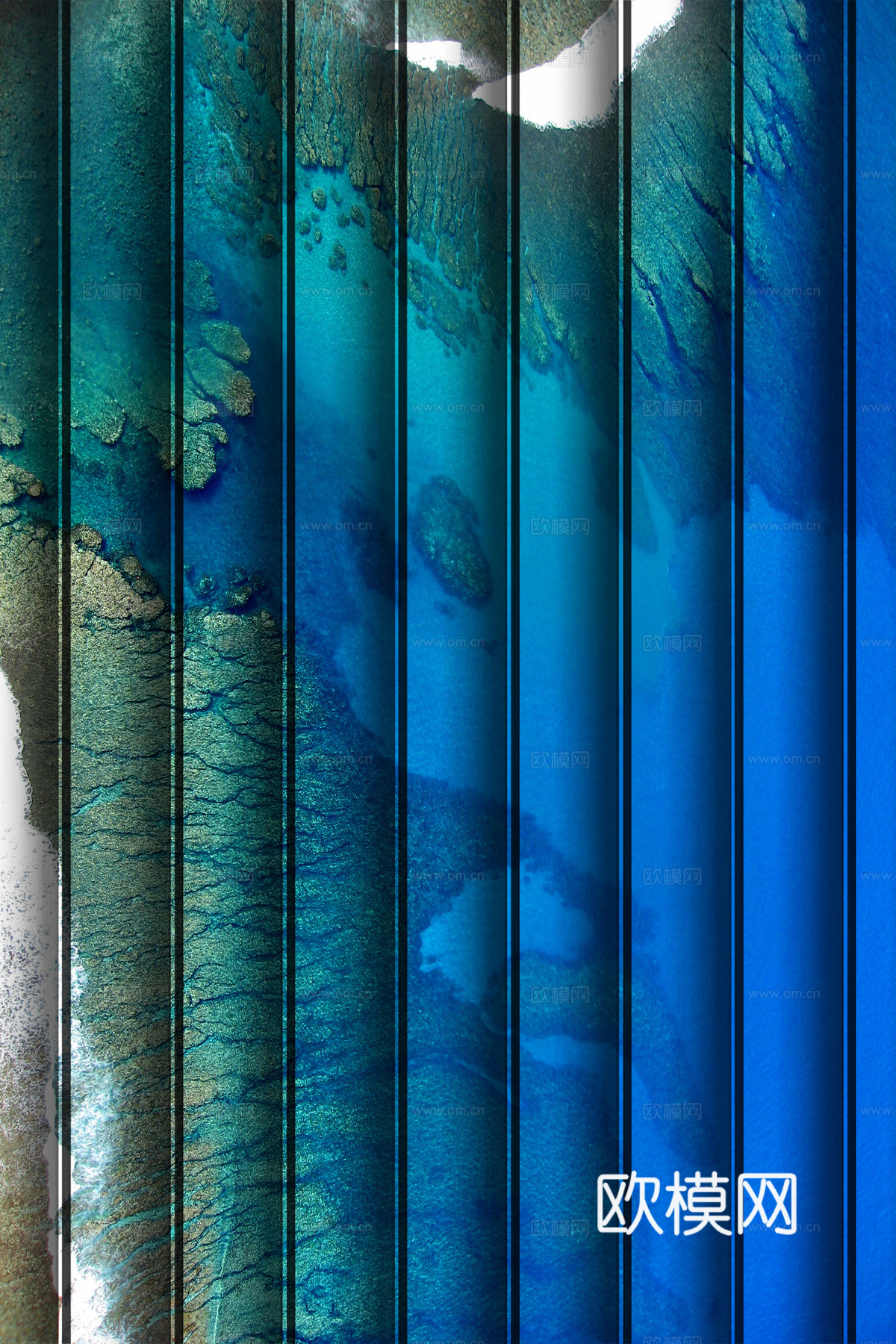 岩板大理石纹波浪艺术背景墙下载（渲染图7）