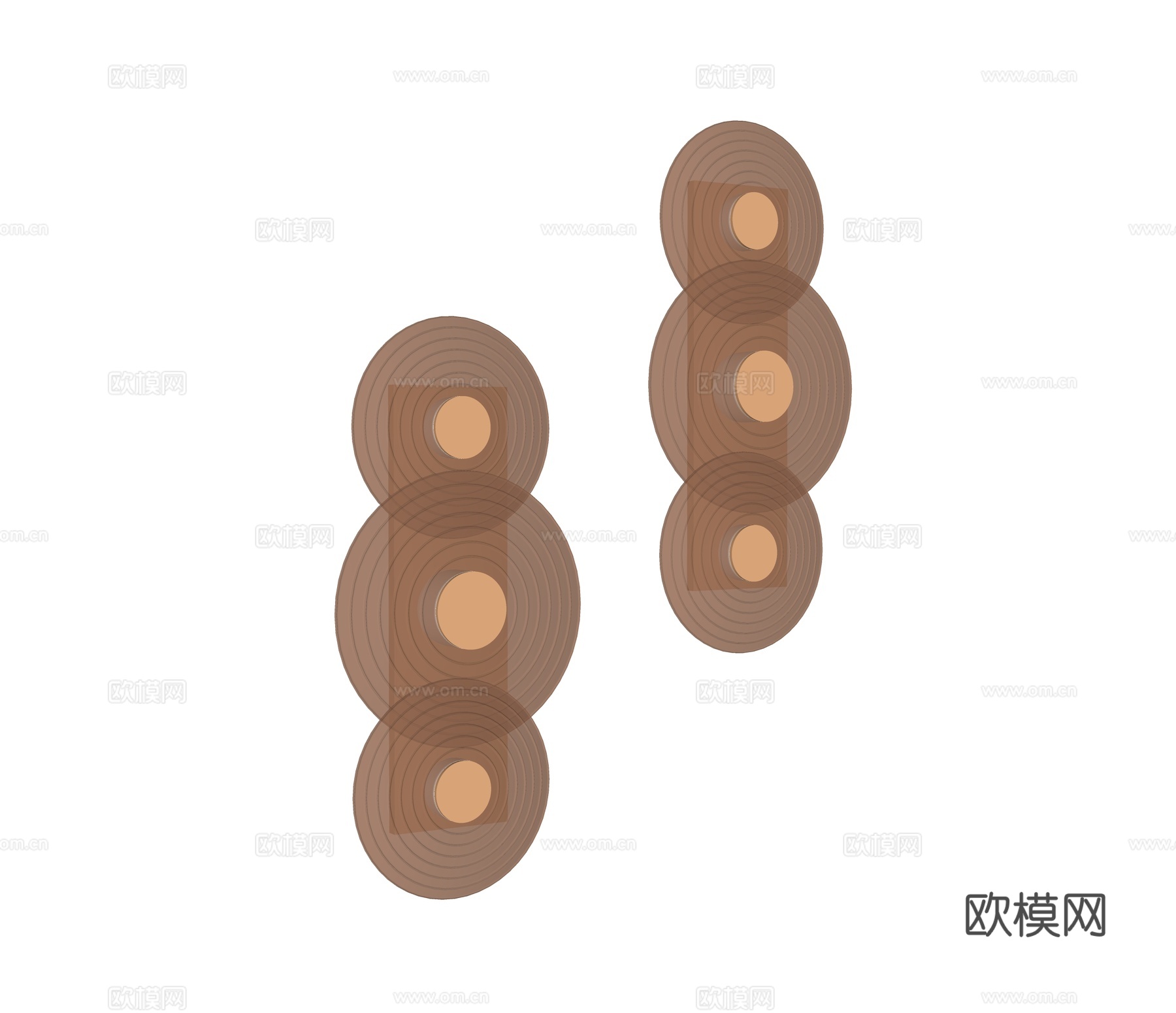 现代轻奢玻璃壁灯su模型