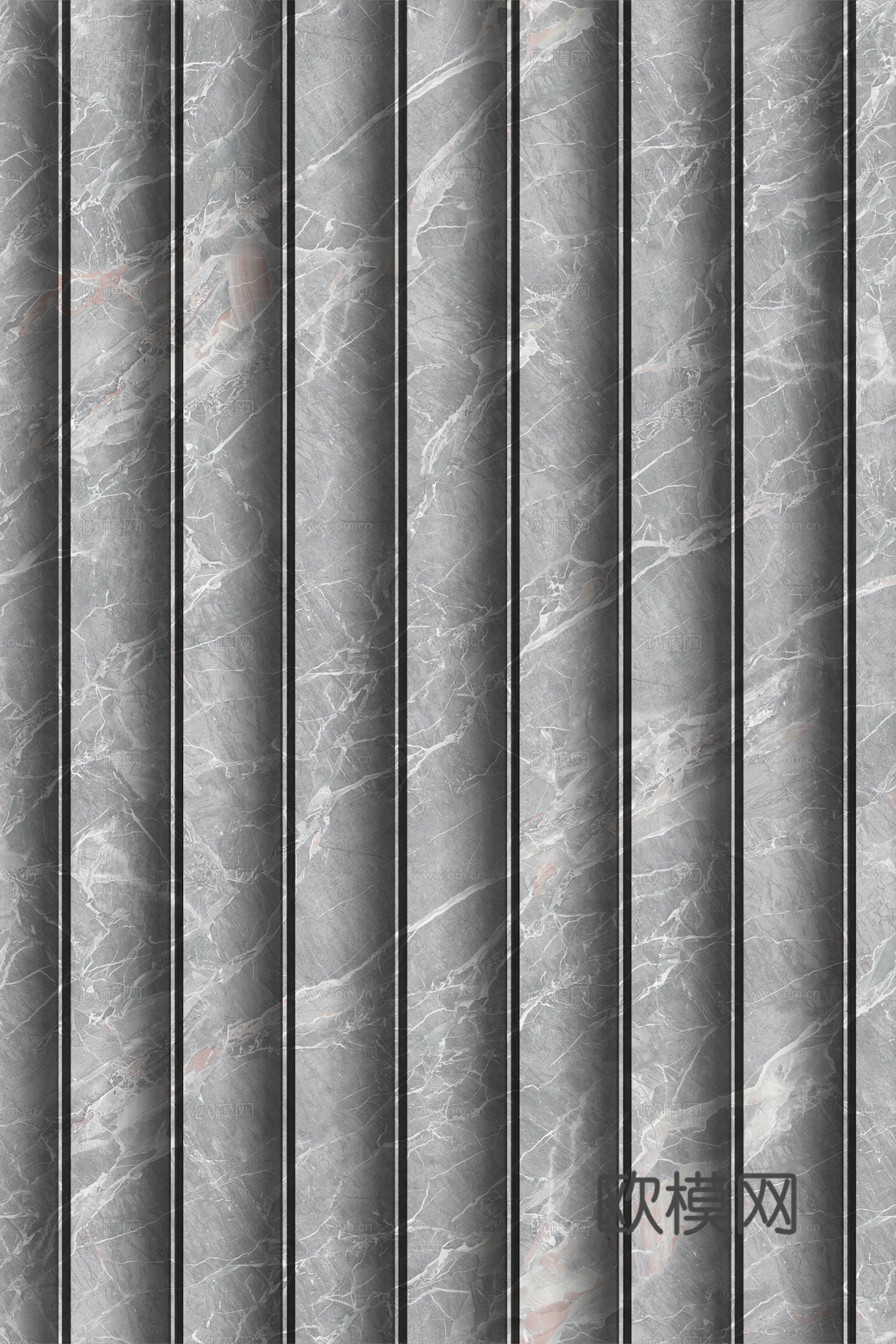 岩板大理石纹波浪艺术背景墙下载（渲染图7）