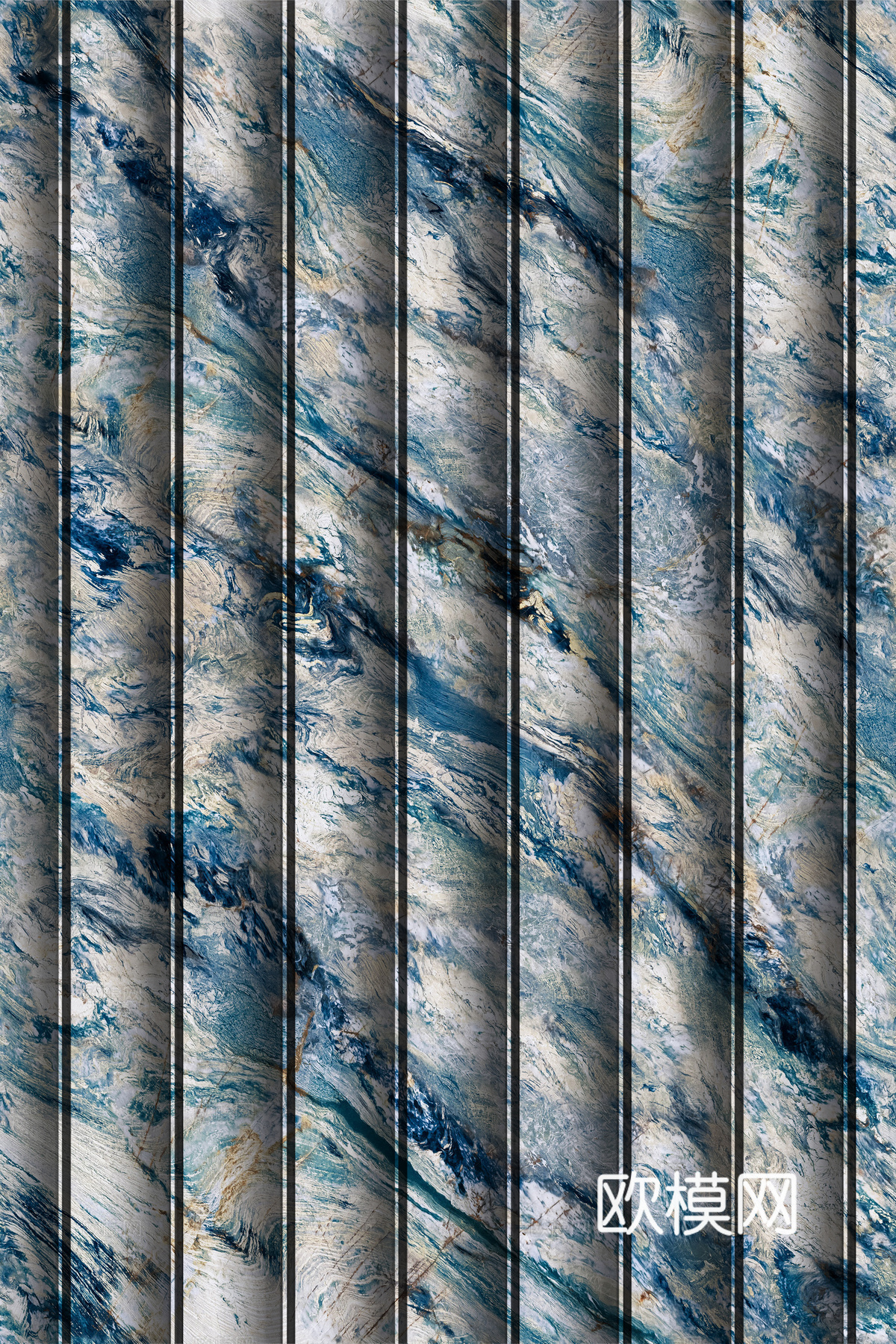 岩板大理石纹波浪艺术背景墙下载（渲染图8）