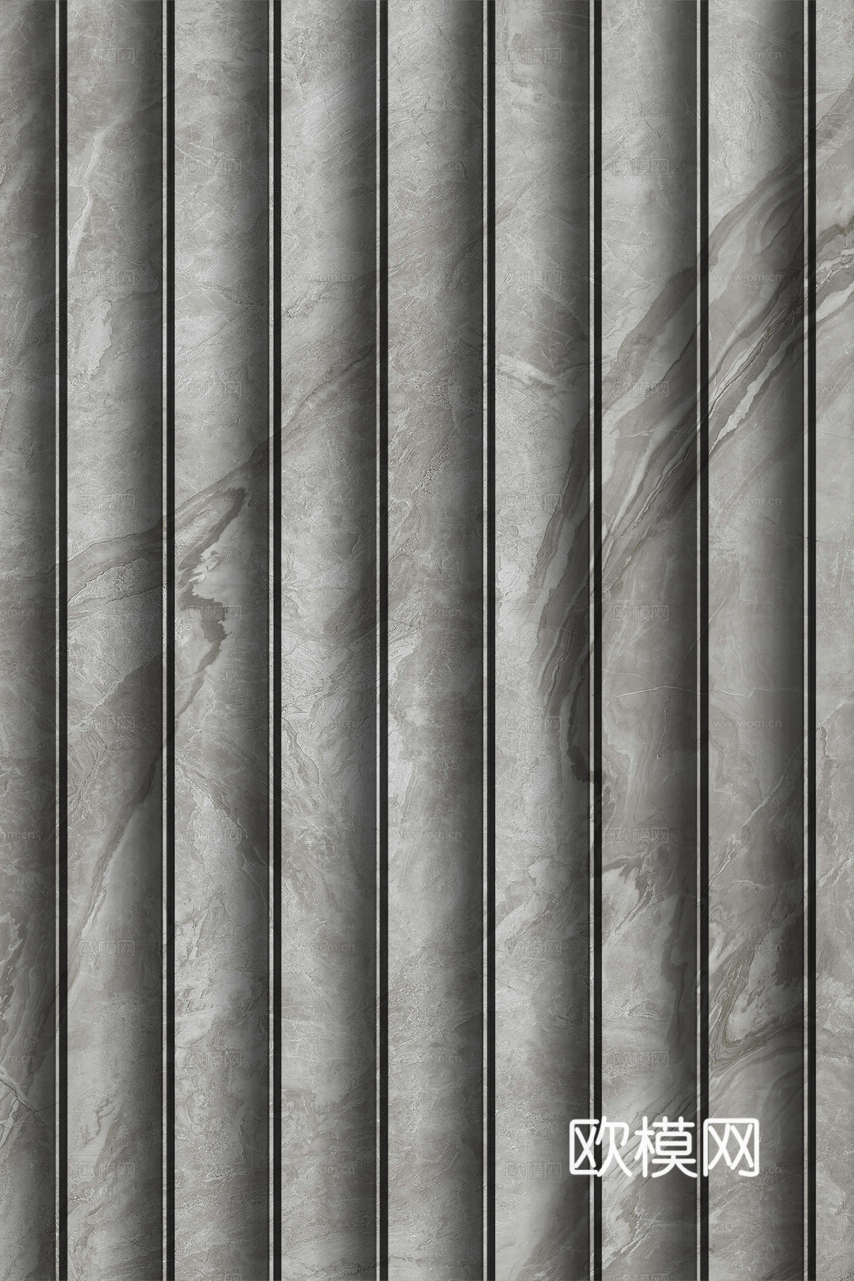 岩板大理石纹波浪艺术背景墙下载（渲染图3）