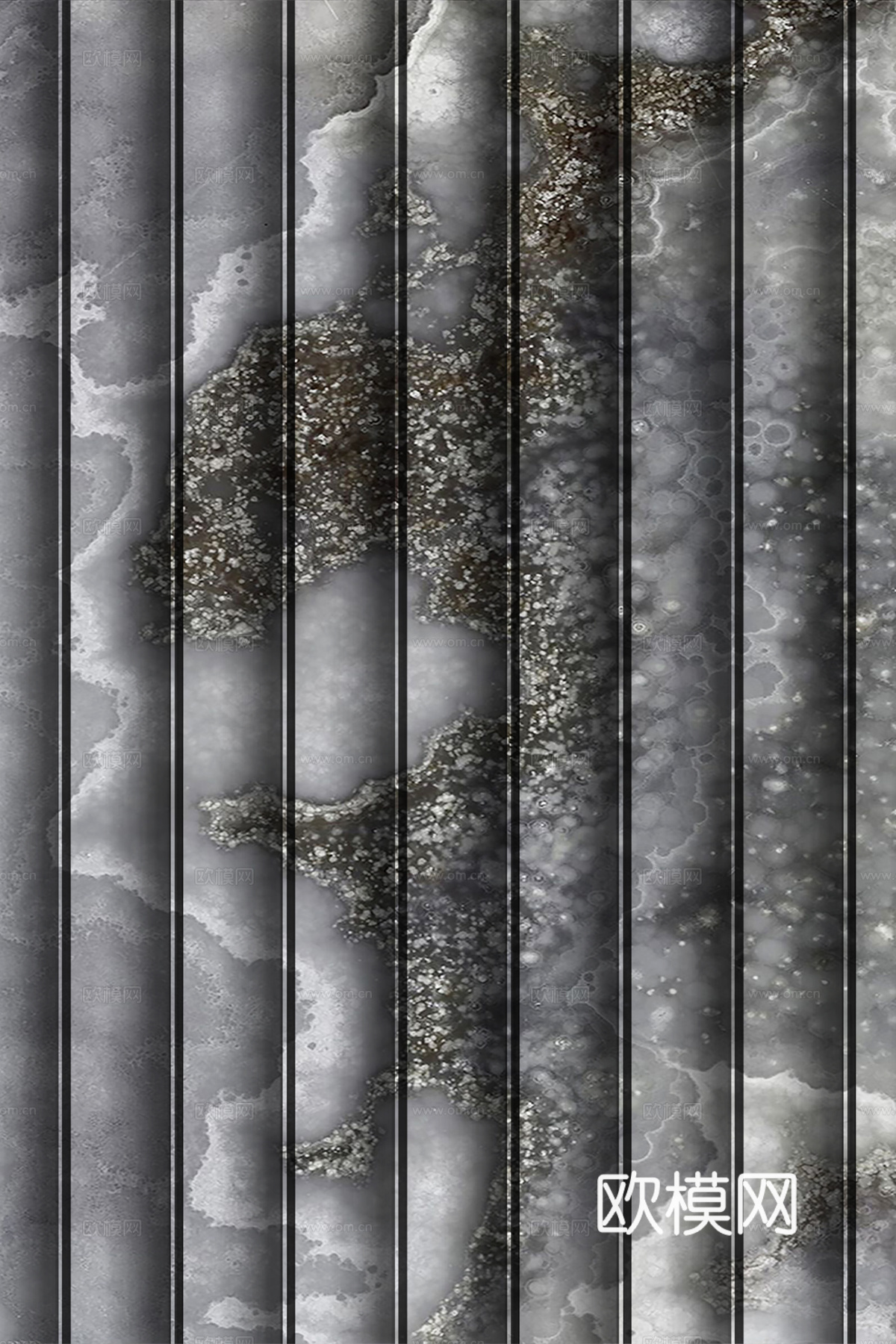 岩板大理石纹波浪艺术背景墙下载（渲染图1）