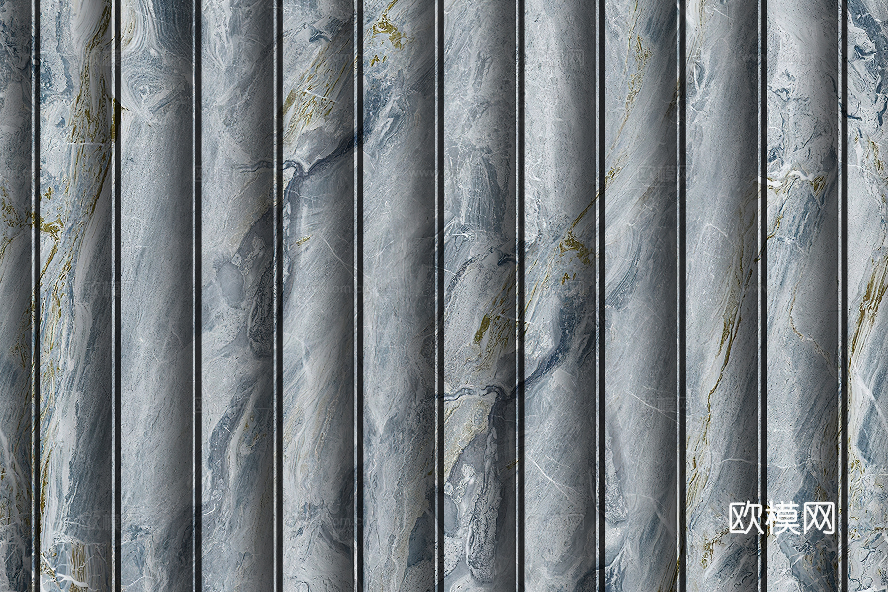 岩板大理石纹波浪艺术背景墙下载（渲染图8）