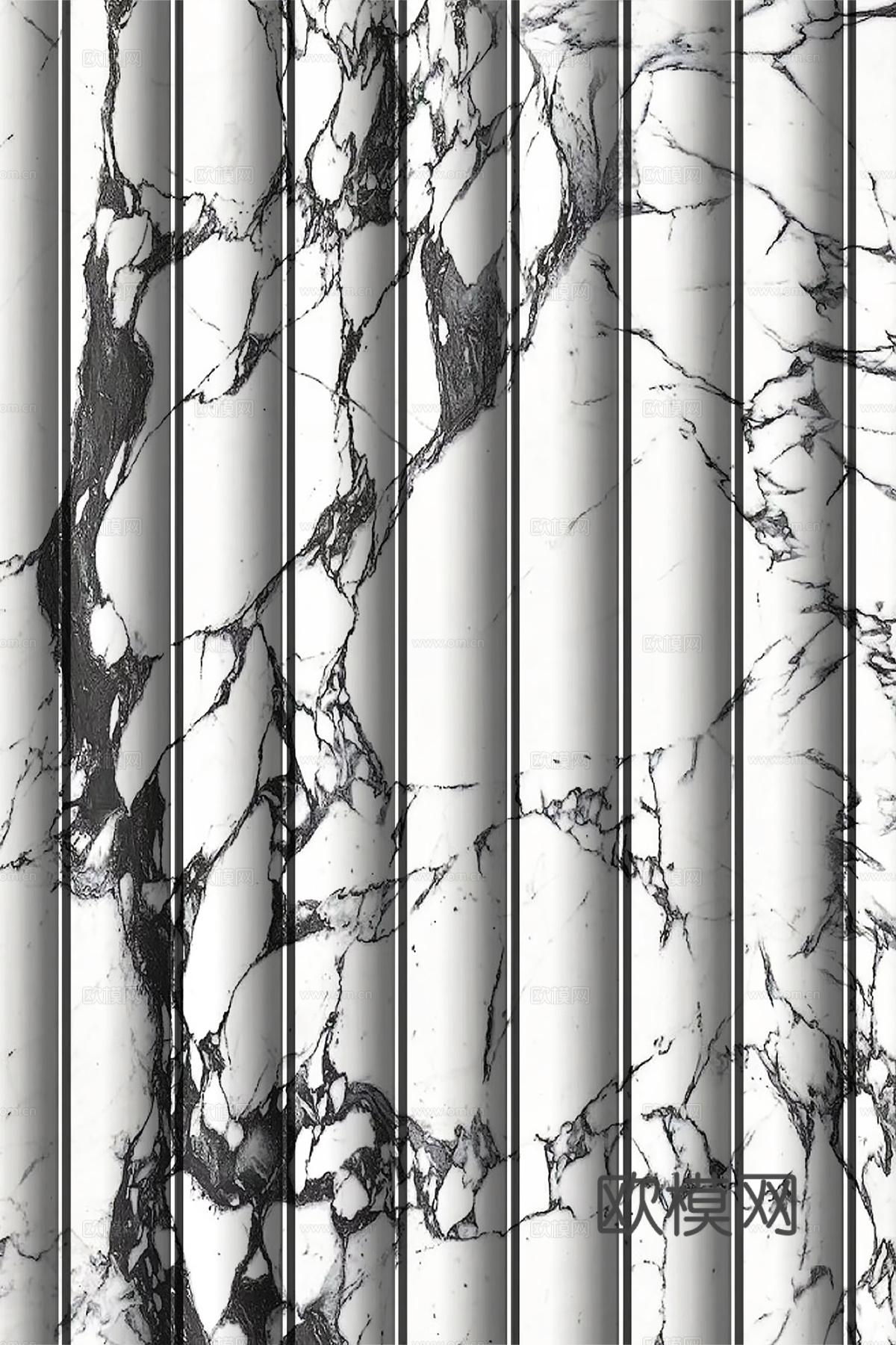 岩板大理石纹波浪艺术背景墙下载（渲染图6）