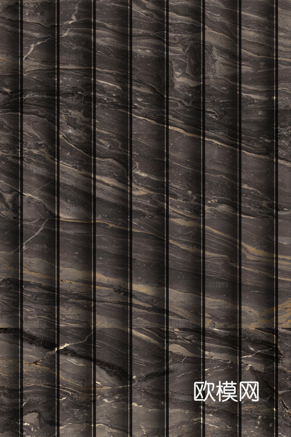 岩板大理石纹波浪艺术背景墙下载（渲染图4）