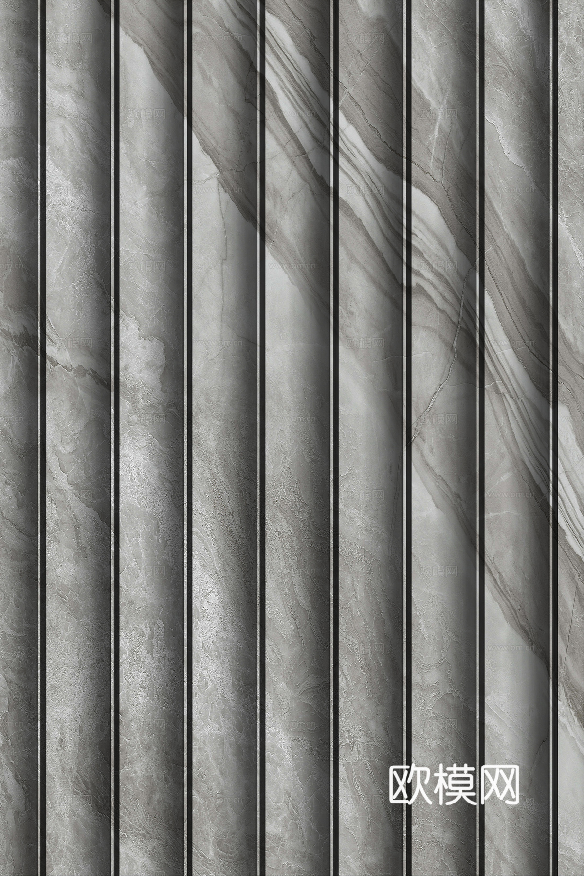 岩板大理石纹波浪艺术背景墙下载（渲染图2）