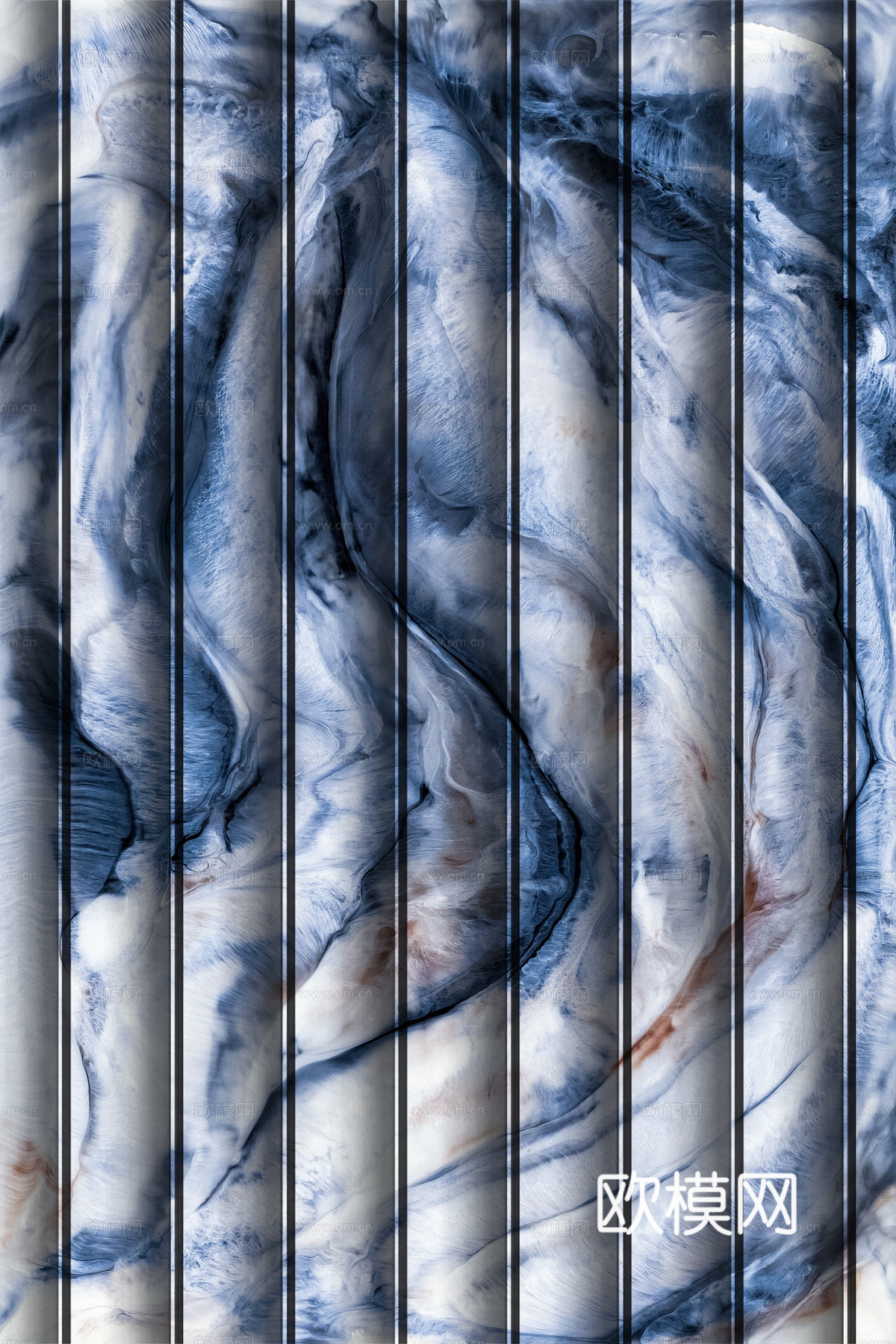 岩板大理石纹波浪艺术背景墙下载（渲染图8）