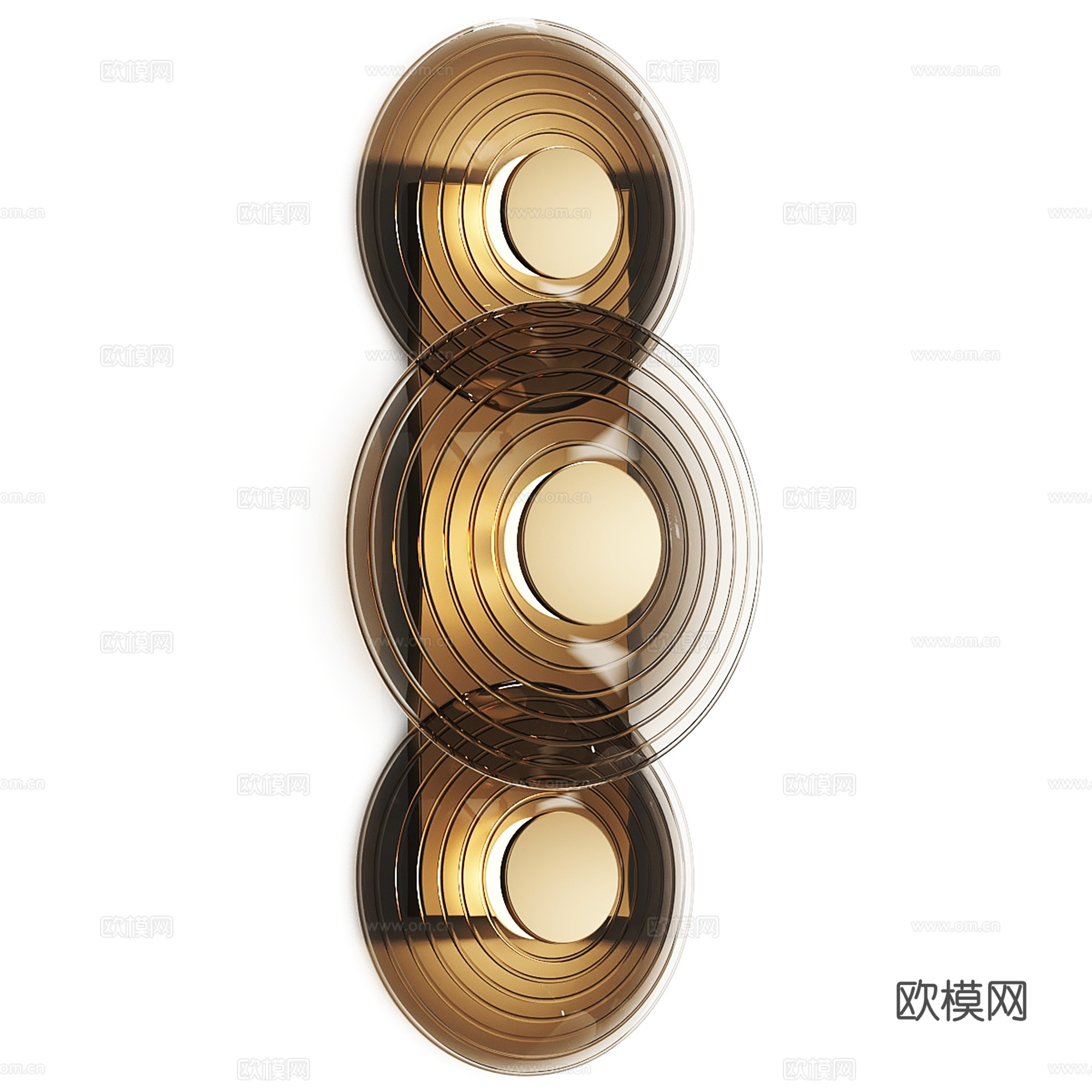 现代轻奢玻璃壁灯su模型