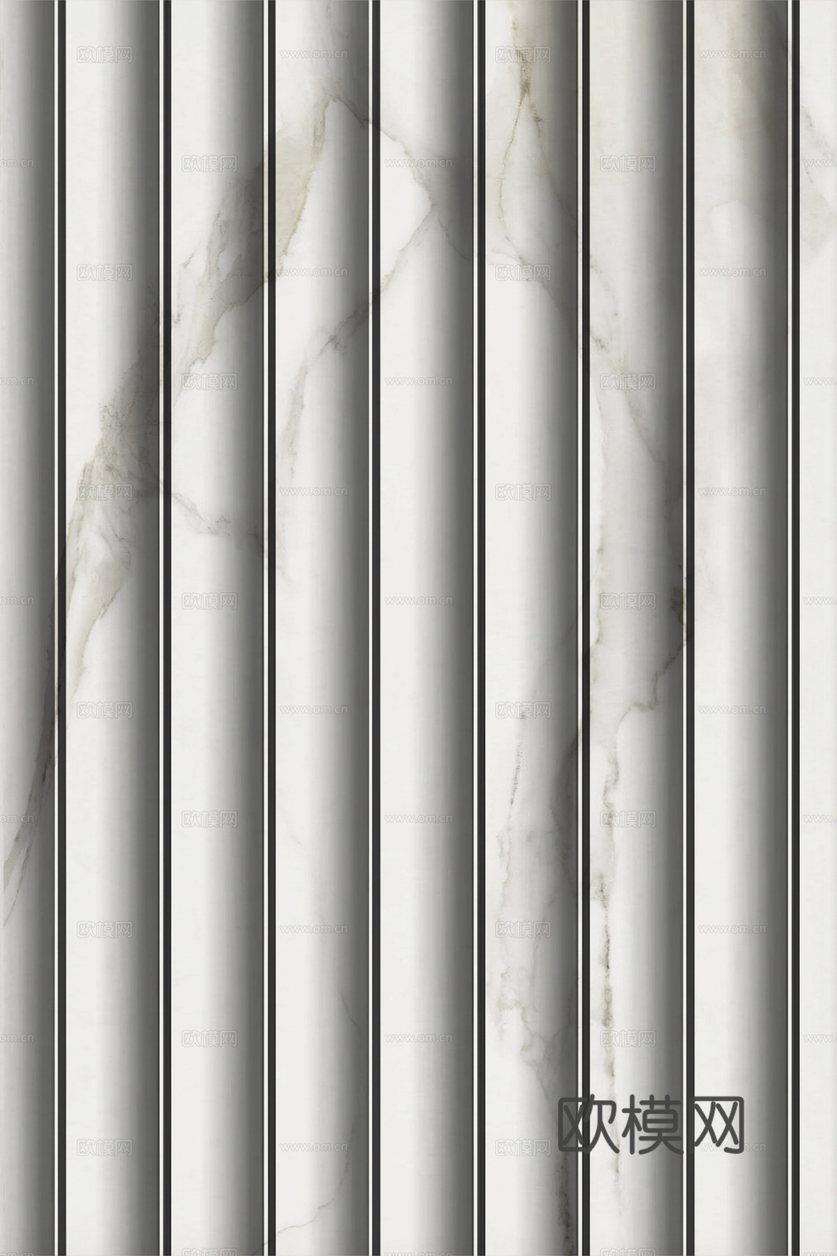 岩板大理石纹波浪艺术背景墙下载（渲染图3）