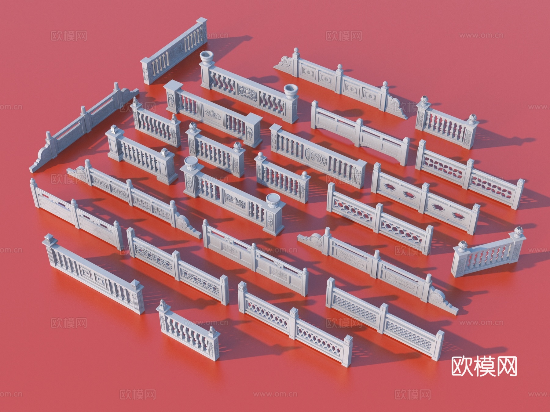围栏 护栏 栏杆3d模型