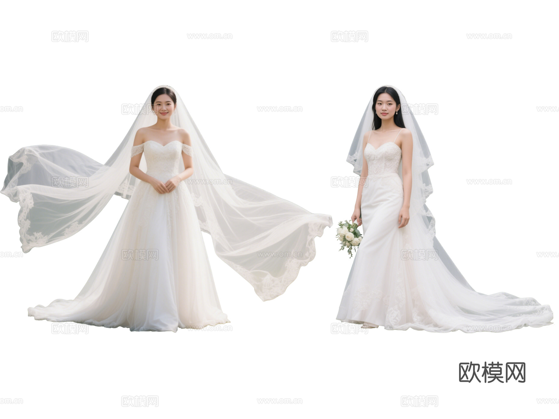 PS免抠现代人物 婚纱照 婚纱新娘 婚纱美女 现代美女