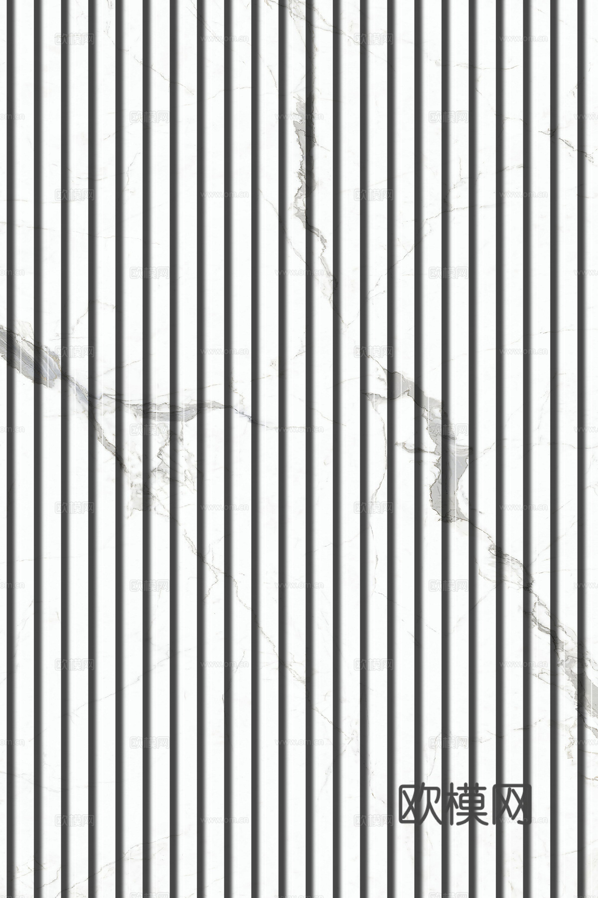 岩板大理石纹拉槽长城板格栅背景墙下载（渲染图3）