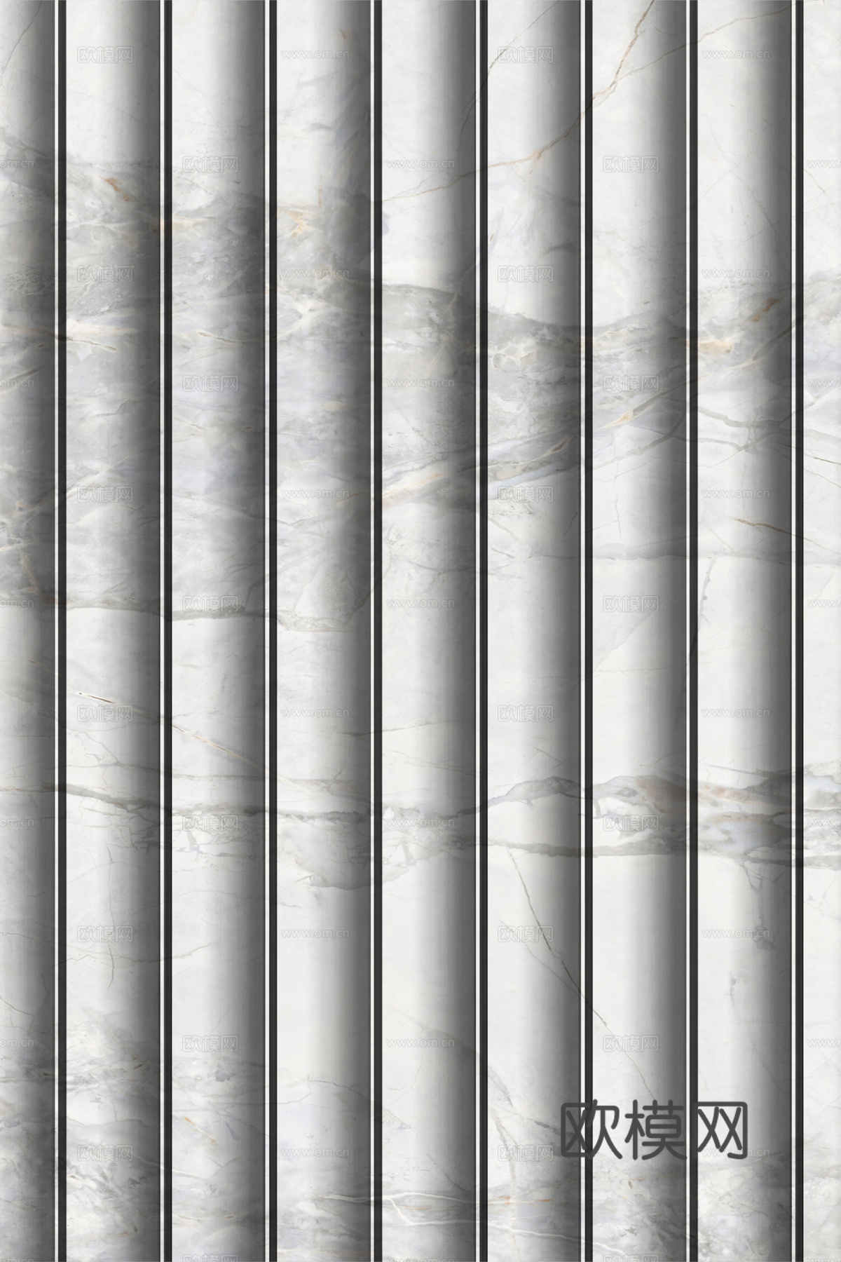 岩板大理石纹波浪艺术背景墙下载（渲染图3）