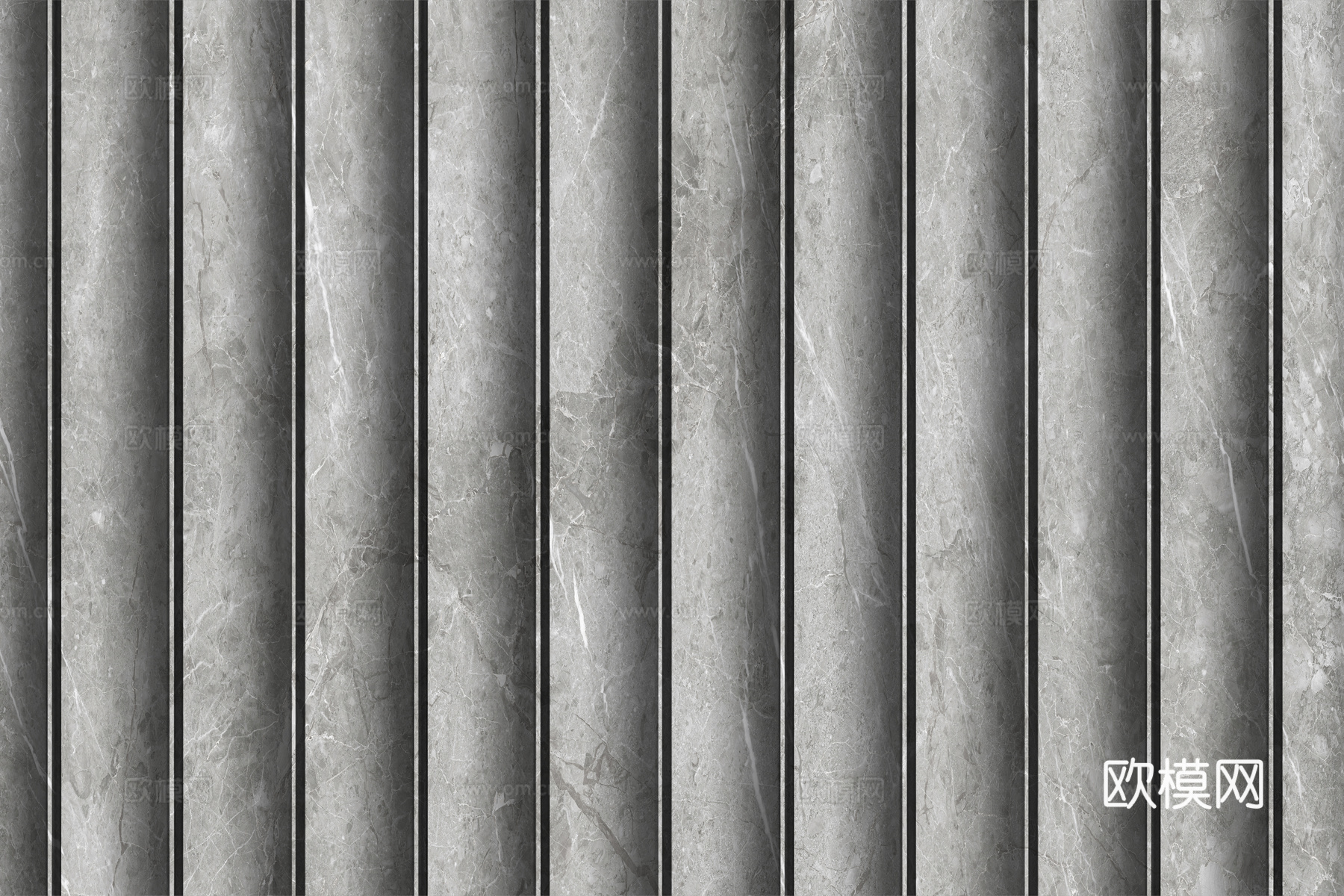 岩板大理石纹波浪艺术背景墙下载（渲染图3）