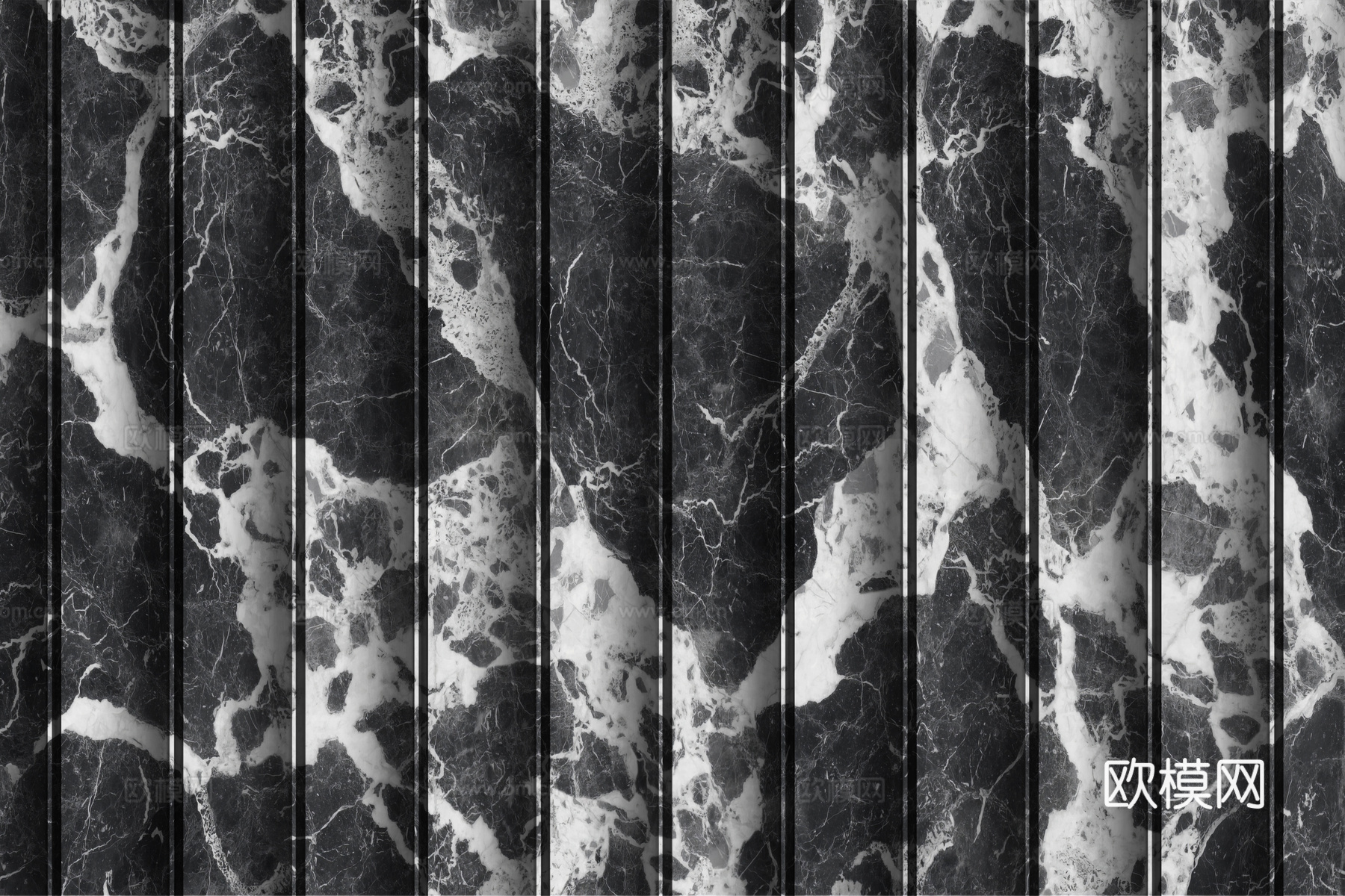 岩板大理石纹波浪艺术背景墙下载（渲染图3）