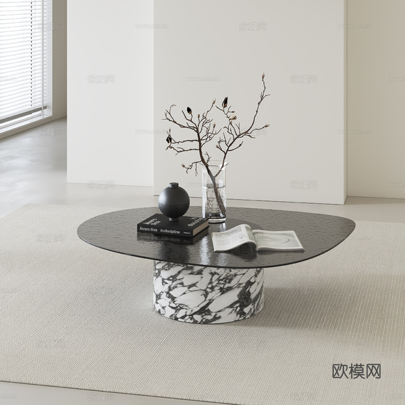 意式轻奢茶几3d模型下载
