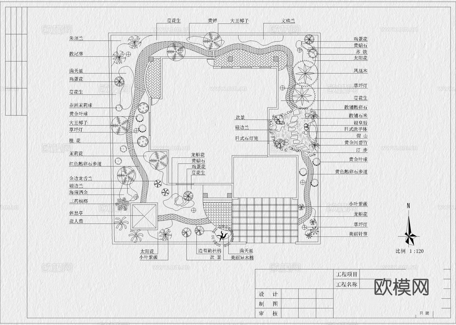 庭院 私家庭院 花园庭院 民宿庭院 别墅庭院 庭院露台cad施工图
