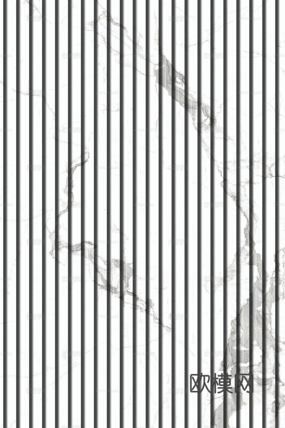 岩板大理石纹拉槽长城板格栅背景墙下载（渲染图1）