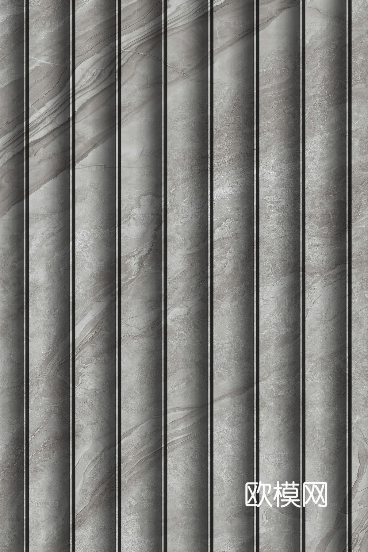 岩板大理石纹波浪艺术背景墙下载（渲染图1）