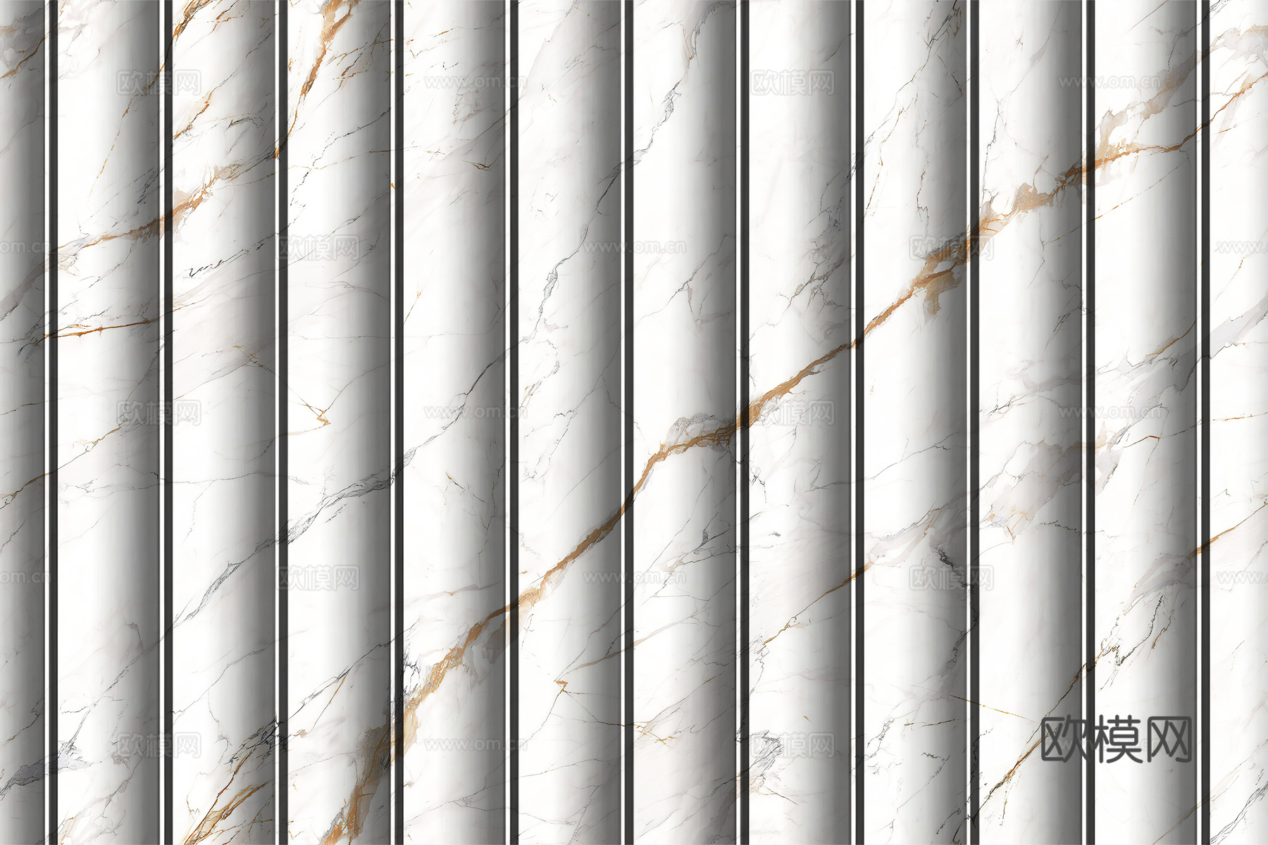 岩板大理石纹波浪艺术背景墙下载（渲染图3）