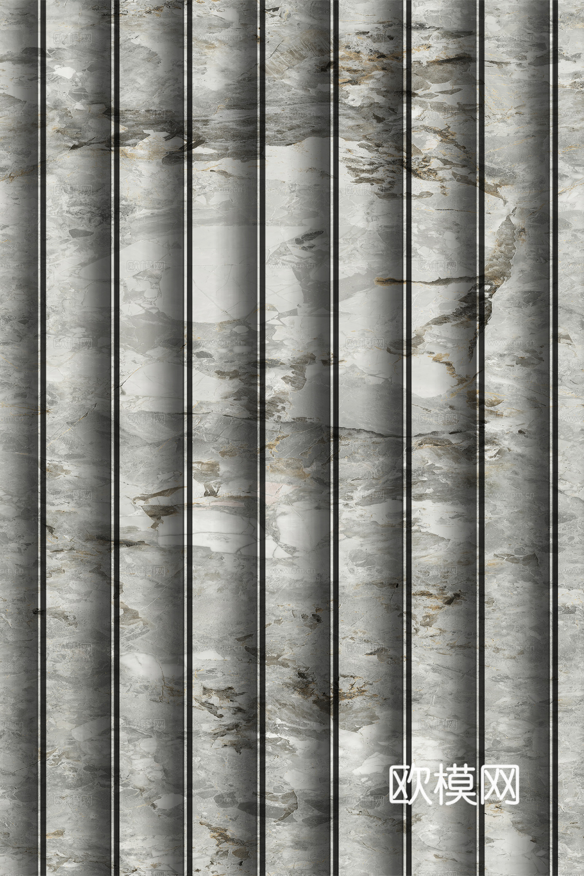 岩板大理石纹波浪艺术背景墙下载（渲染图5）