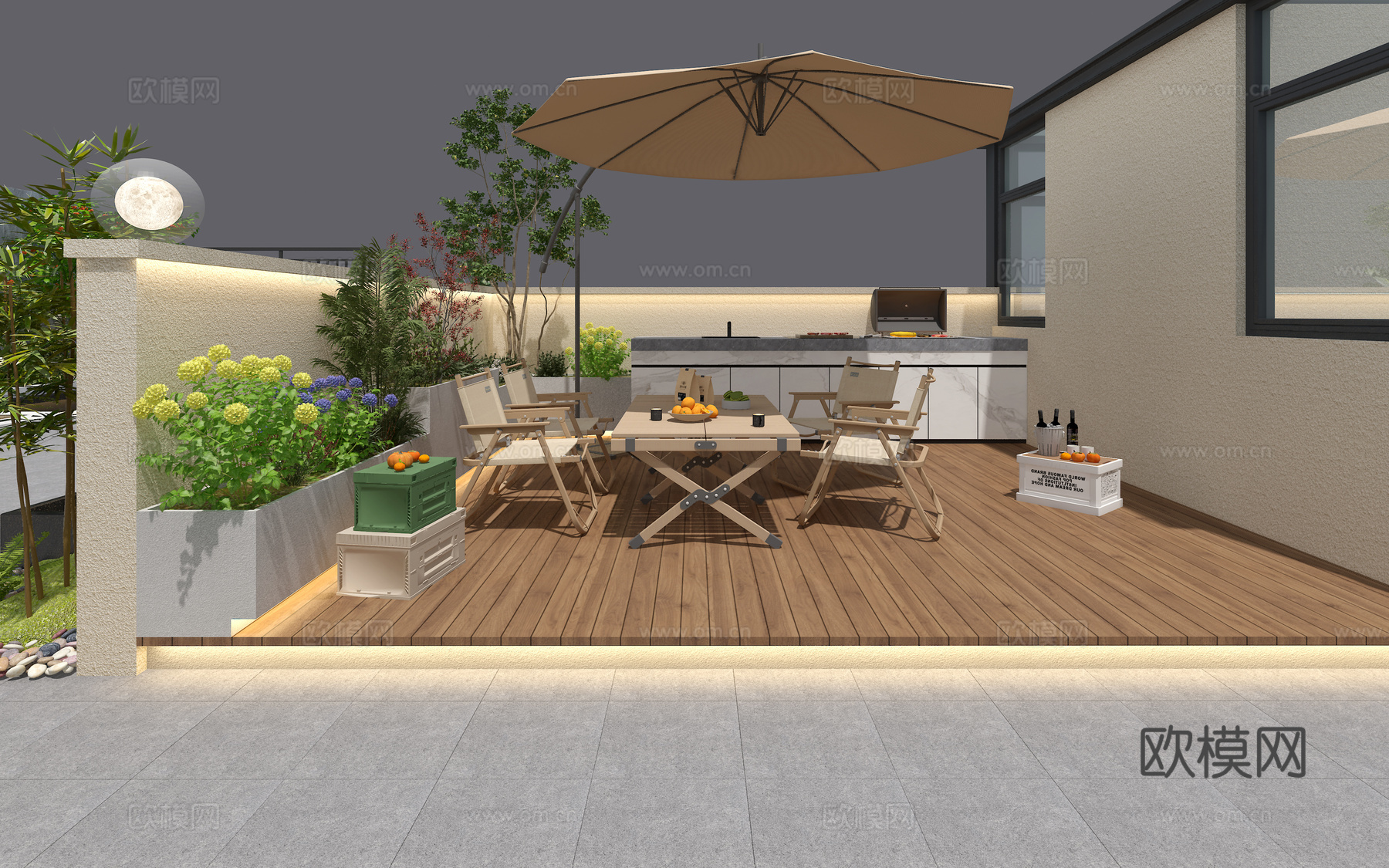 屋顶花园3d模型