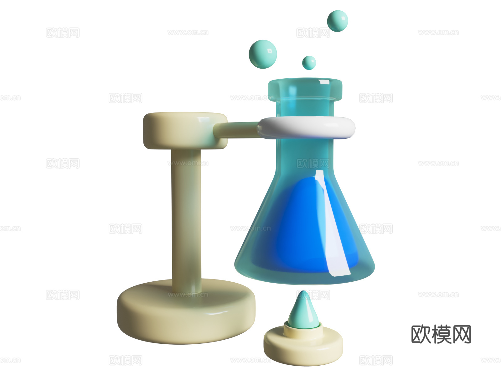 3D卡通化学烧瓶 Chemical Flask 医疗用品 医3d模型