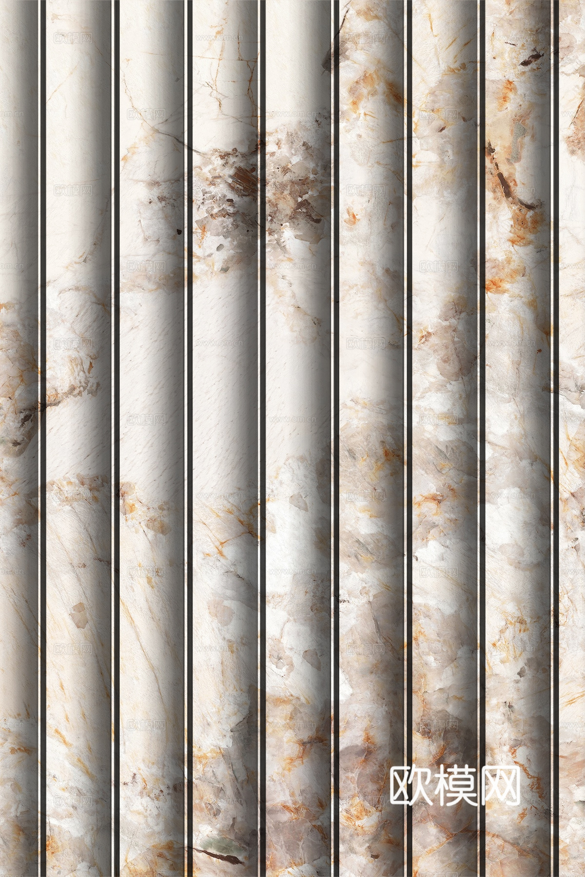 岩板大理石纹波浪艺术背景墙下载（渲染图7）